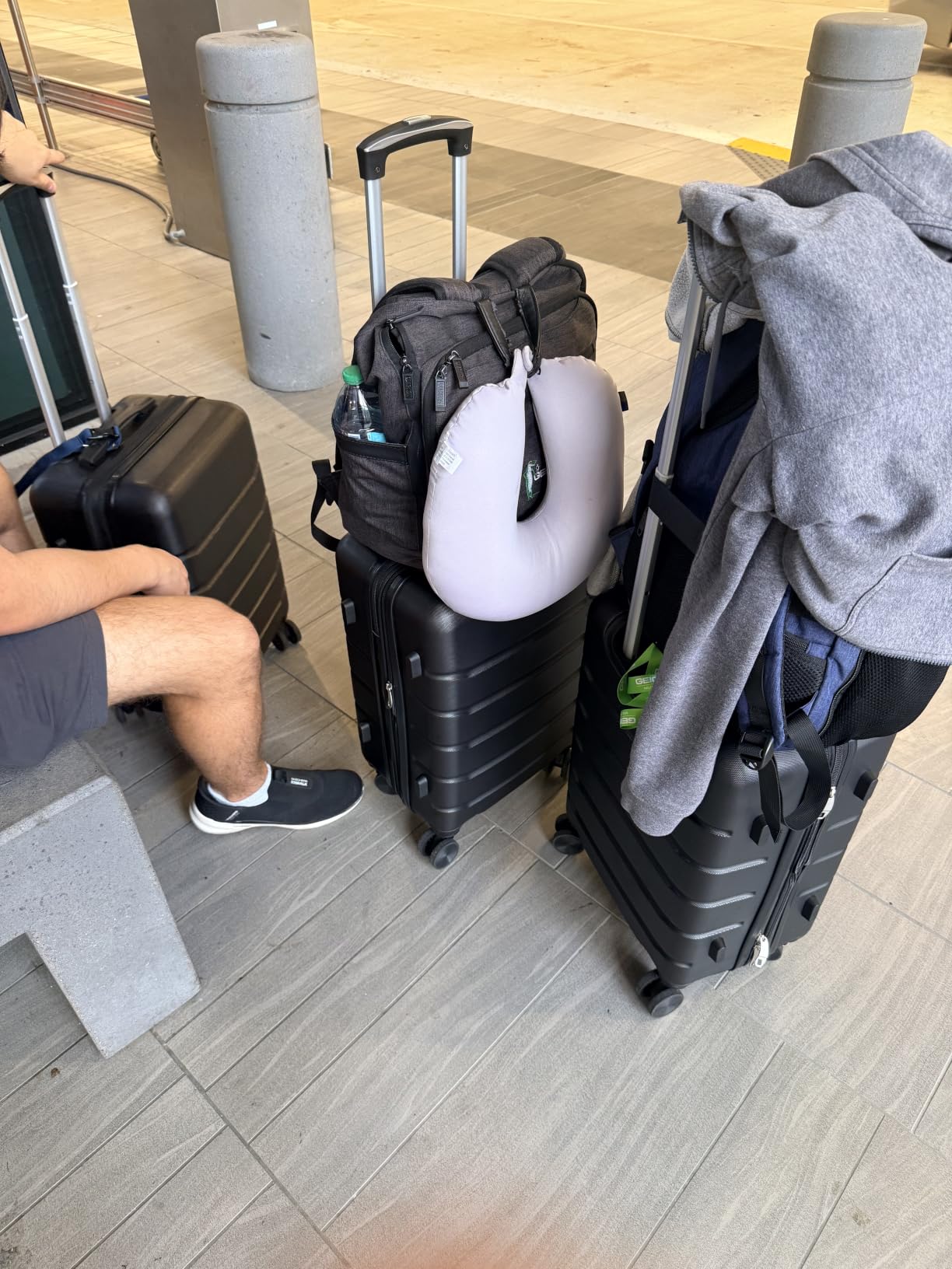 Sweetcrispy 21 Inch Carry On Luggage, Suitcase with Spinner Wheels - Expandable, ABS Hard Shell, Lightweight, TSA Lock, Business Trips, Charcoal Black customer photo 2