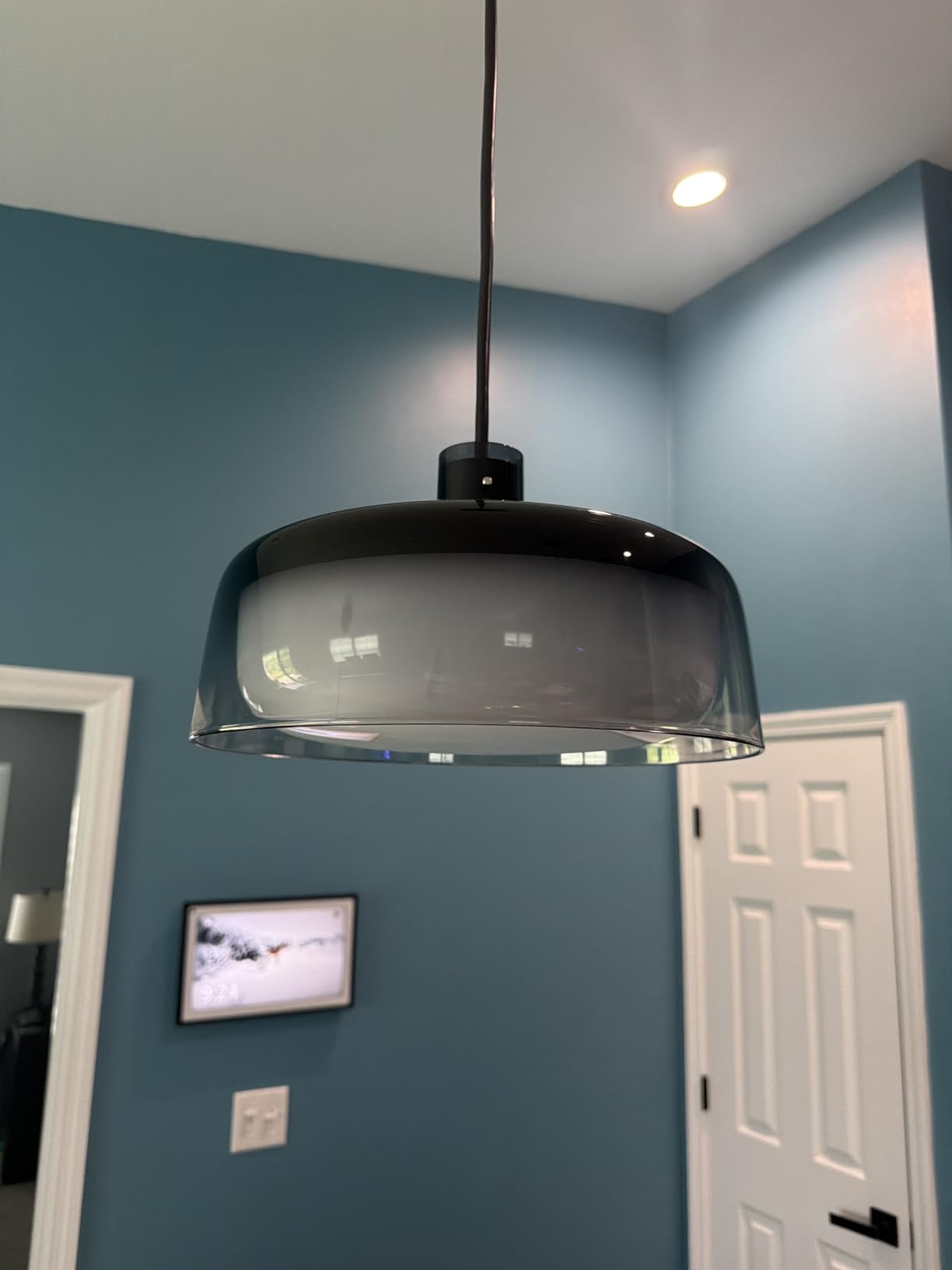 Govee Pendant Lights for Kitchen Island, Three-Layer RGBIC Smart Lighting | 1300LM, Works with Matter & Alexa, 2700K-6500K Dimmable Black Hanging Light Fixture, Adjustable Height for Dining Room customer photo 2