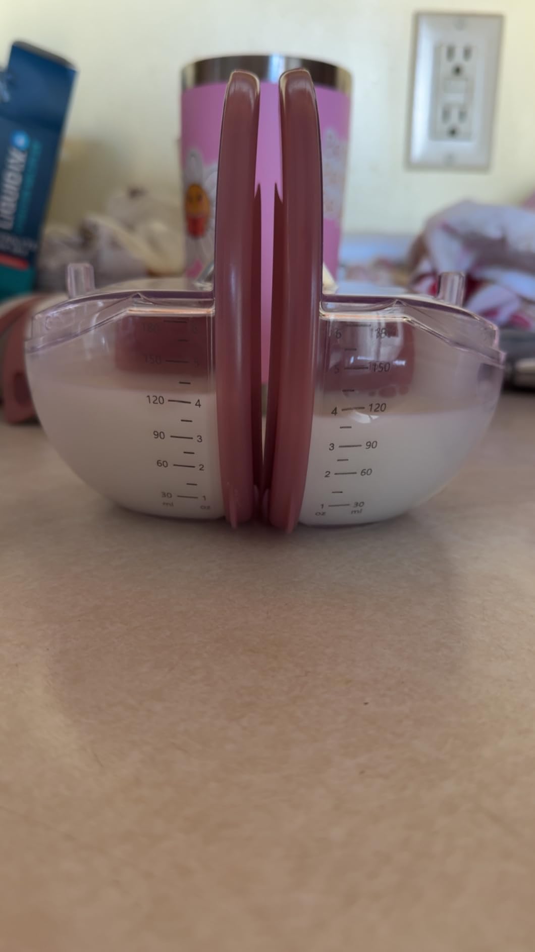 Momcozy M5 Smart APP Controlled Wearable Breast Pump, 2-Pack Cozy Red, Hands-Free Wireless, 3 Modes 9 Suction Levels, BPA-Free, Portable Lightweight, 24mm Flange customer photo 1