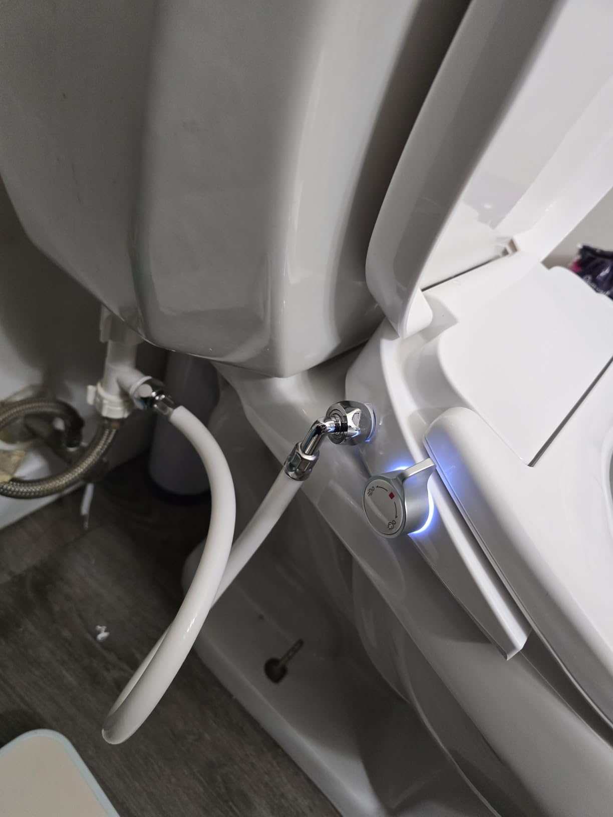 SR SUN RISE Electric Bidet Toilet Seat Elongated - Dual Nozzles for Female & Hip, Comfort Heated Seat & Air Dryer, 6 Wash Modes, Remote & Knob Control, Silent Close Lid, Nightlight, Ultra-Slim customer photo 2