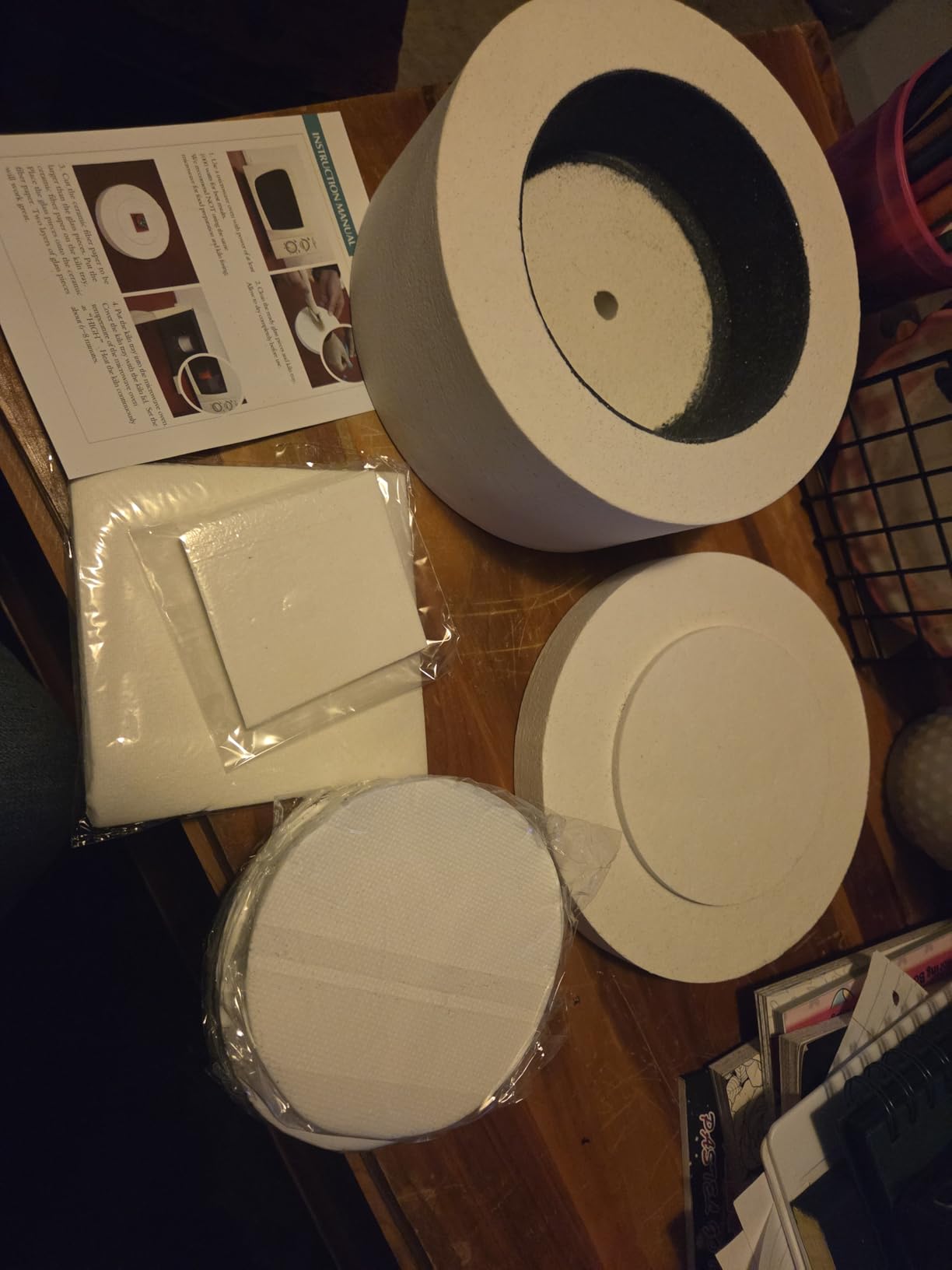 Alolti Microwave Kiln for Clay Pottery with 50 Pcs Kiln Paper, 7.7