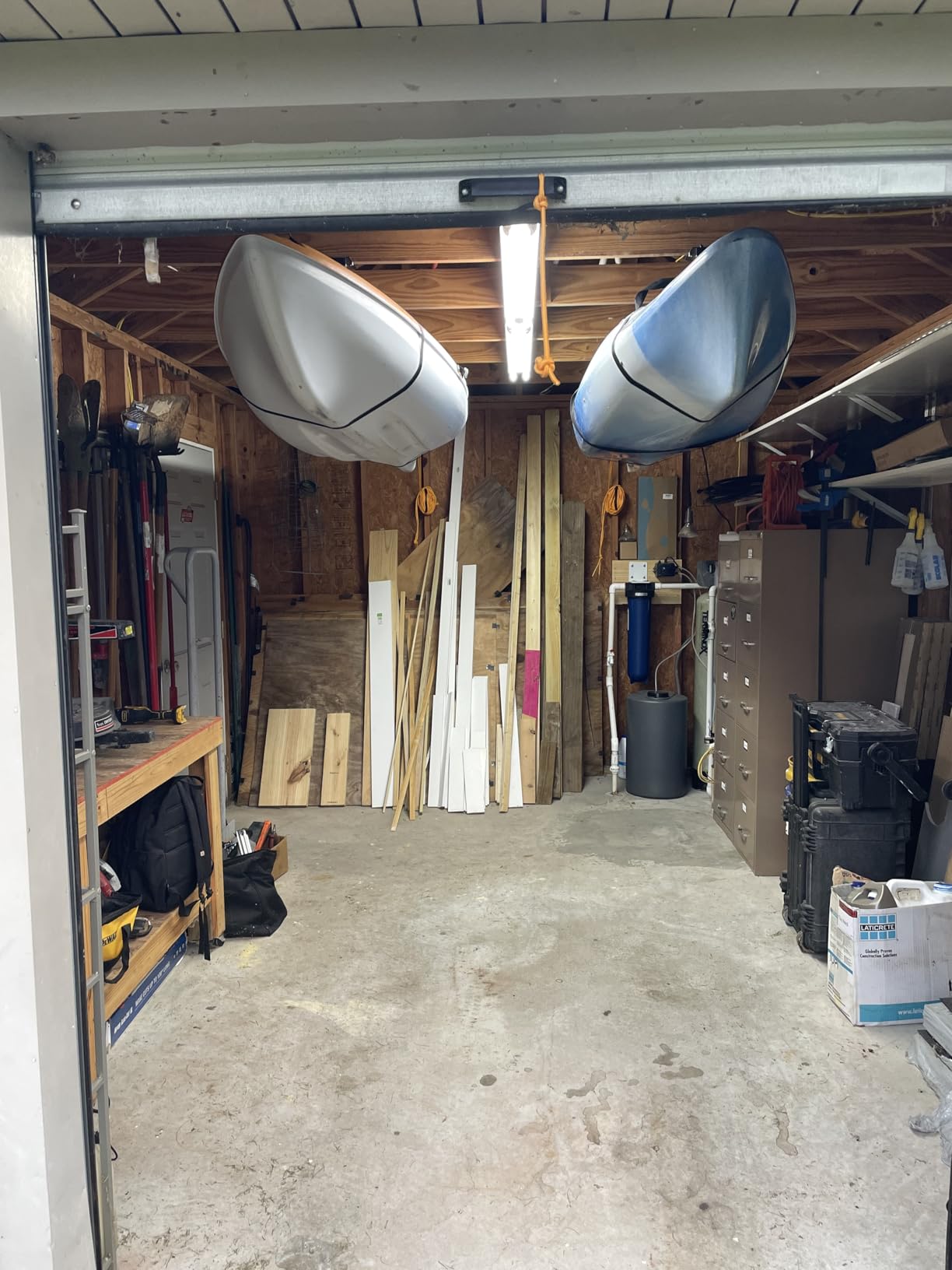 All-Metal Kayak Hoist for Garage Ceiling, Holds 150 lb, 10' Lift | Parallel/Perpendicular Mount, 11-Ga Steel, Double-Braided Rope, 2:1 Mechanical Advantage, Self-Locking customer photo 2
