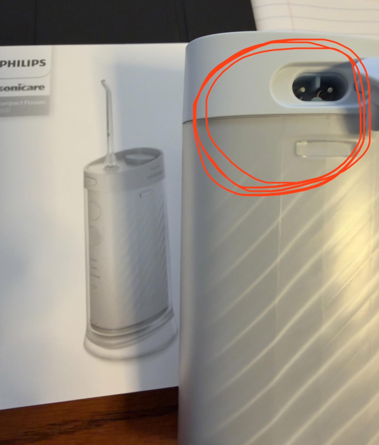 Philips Sonicare Compact Flosser 1000, Portable Water Flosser with 3 Flossing Modes, IPX7 Waterproof Oral Irrigator, Travel Friendly, Blue, Model HX3333/24 customer photo 2