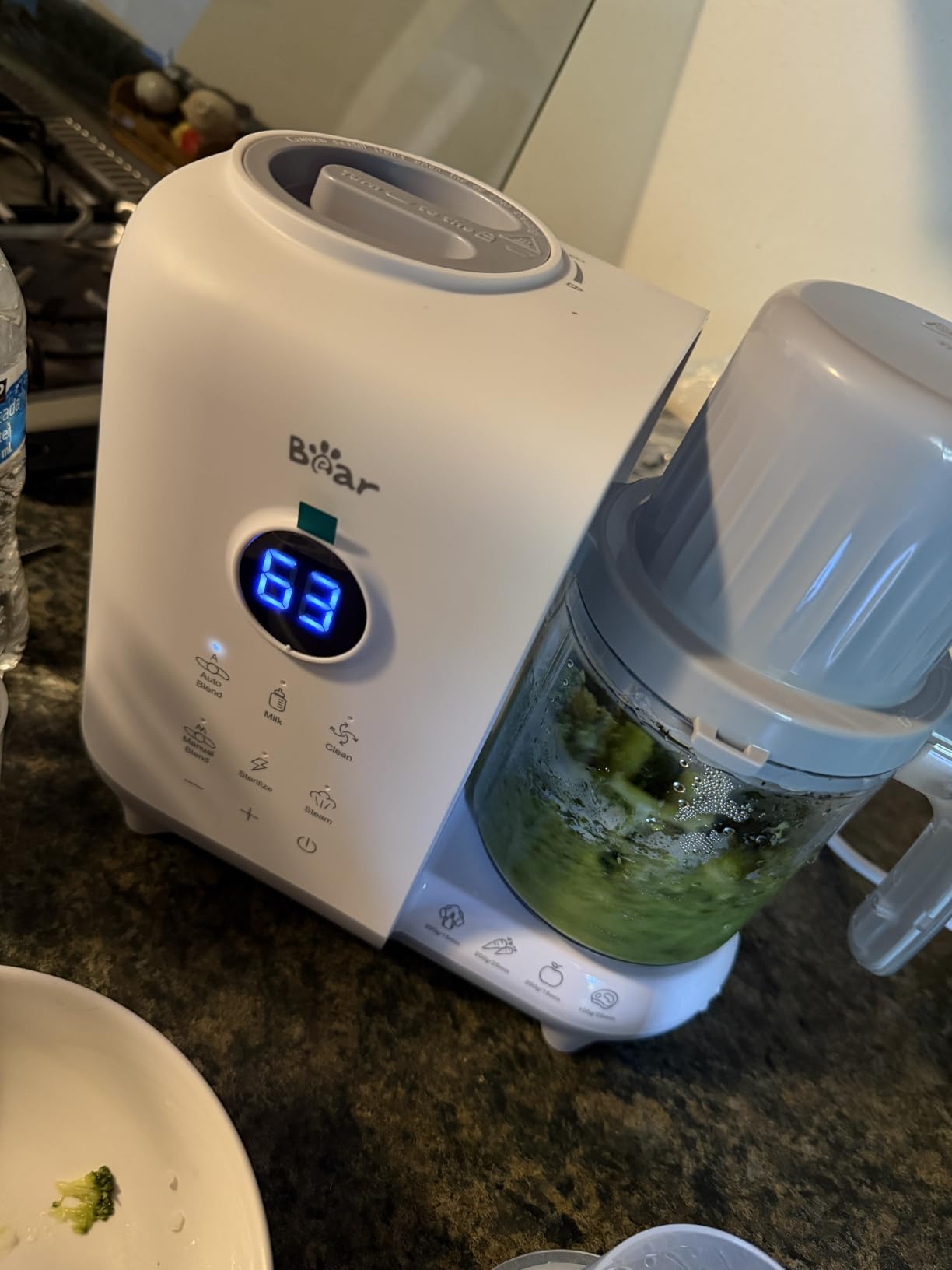 Bear Baby Food Maker Steamer&Blender with Dual-Layer Steam Baskets, 18.5oz | OneStep Baby Food Processor Puree Maker Grinder Mills Bottle Warmer, Sterili-zing for Healthy Homemade Baby Puree, BPA-Free customer photo 1