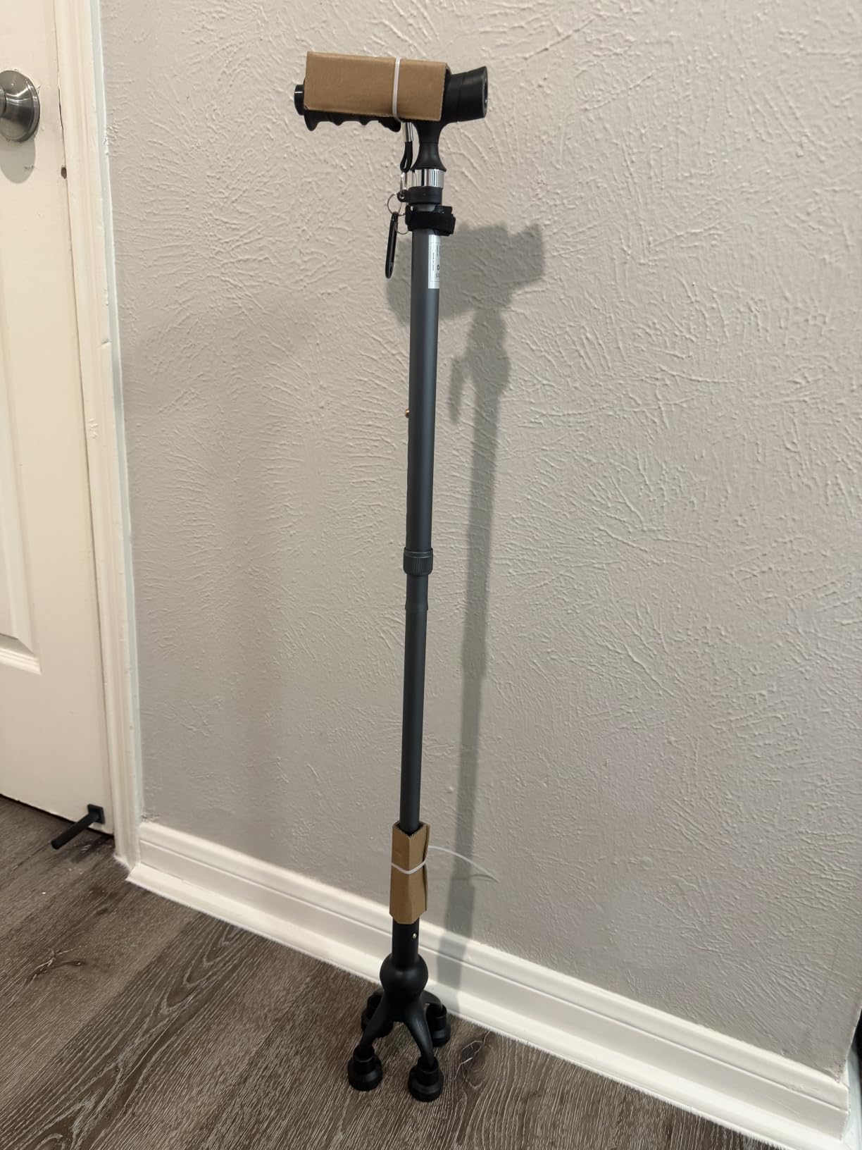 Walking Cane with LED Light for Seniors Men Women, Adjustable Folding Canes for Elderly, Ergonomic Handle & All Terrain Shock Absorbing Base, Walking Sticks for Indoor Outdoor Travel Hiking Support customer photo 2