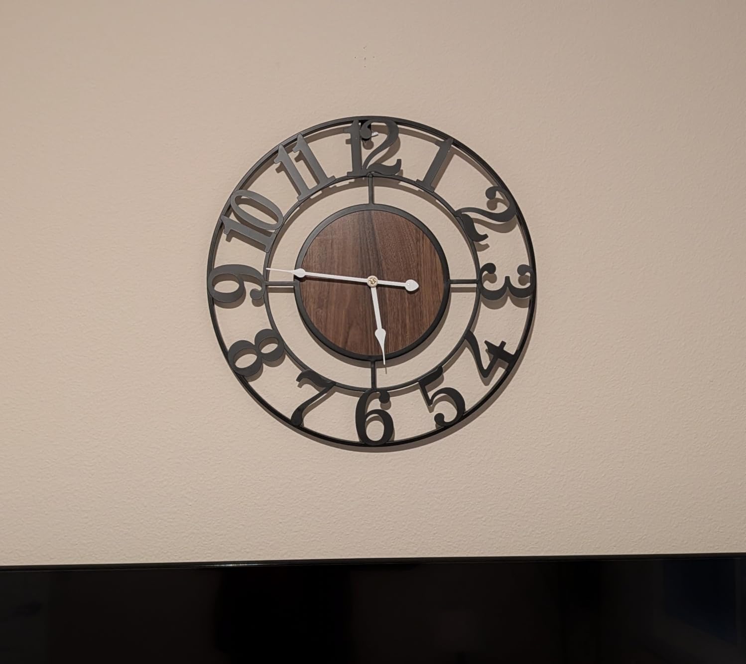 Large Metal Wall Clock, 30 Inch Retro Decorative Silent, Non Ticking, Battery Operated Modern Big Wood Wall Clock for Living Room, Farmhouse, Bedroom, Fireplace, Kitchen, Office, Home Decor customer photo 1