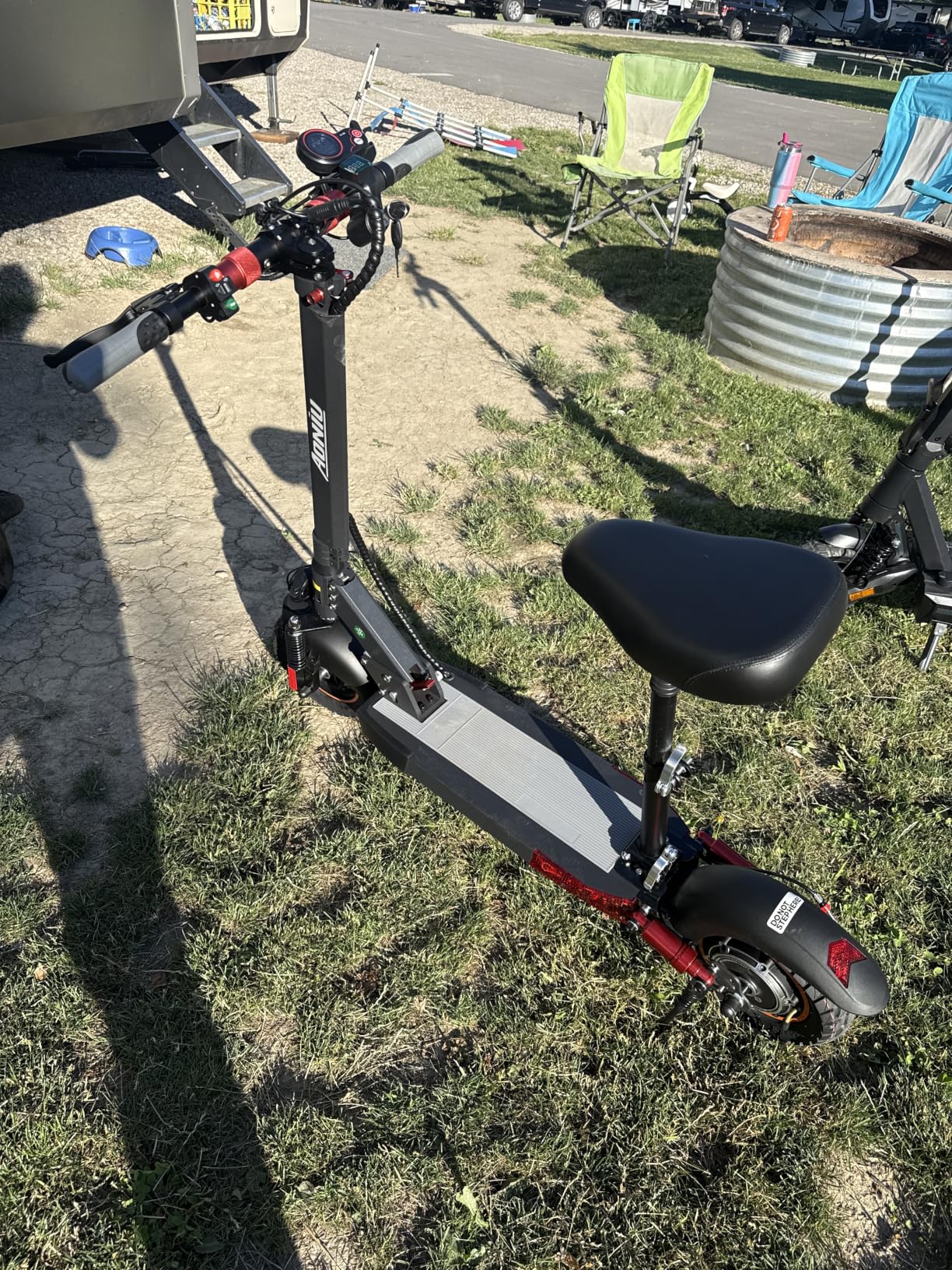 M4 Electric Scooter for Adults Escooter with Seat Off Road E Scooter 25-30mph Fast 300 Lbs+ Heavy Duty Electric Scooters Long Range 31 Miles All Terrain Foldable for Teens Commuting customer photo 2