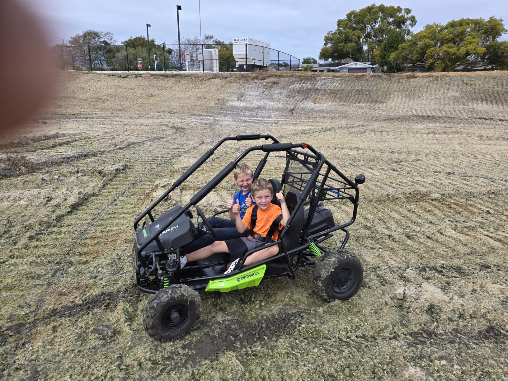 Greenworks 60V Gen 2 Stealth Series All-Terrain 2-Seat Electric Youth Go-Kart w/ (2) 8Ah Batteries and Dual Port Charger customer photo 1