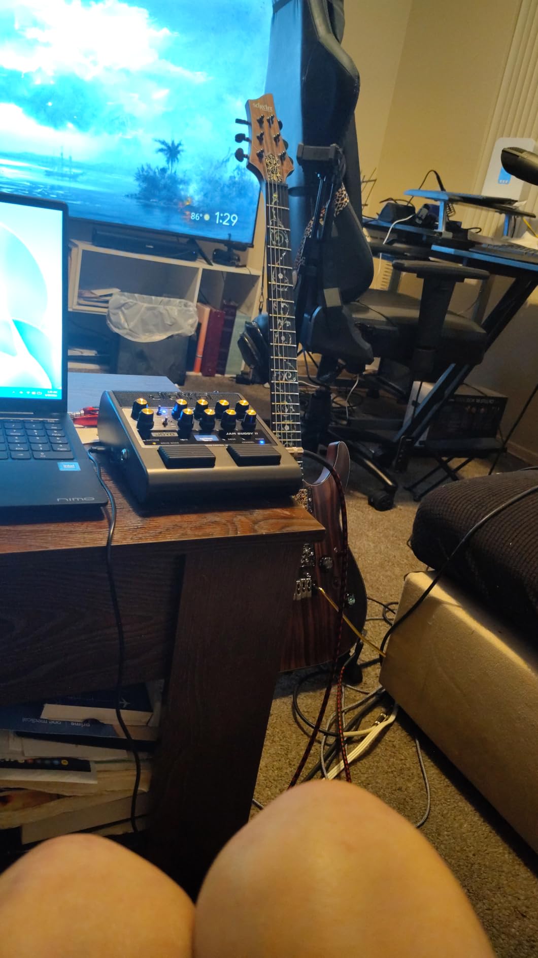 JOYO 10W Portable Guitar Practice Amp & Multi-Effects Pedal Combo Amplifier with Footswitch, OTG Recording, Bluetooth, 14 Amp Models, 3-Band EQ, 36 Drum Patterns & Looper (JAM Buddy II, Orange) customer photo 1