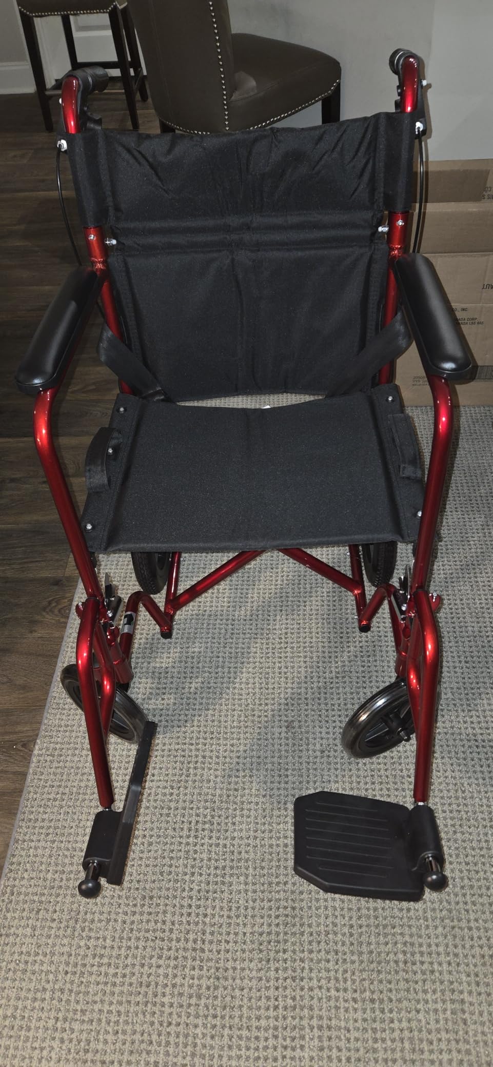 EconoHome Light Weight Wheelchair - Expedition Folding Transport Wheelchairs for Adults with Hand Brakes - Portable Ultra Lightweight Wheel Chair - Fully Assembled, Cover Included - 300 lb Capacity customer photo 2