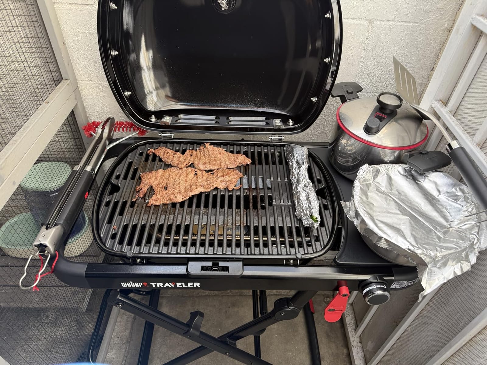 Weber Traveler Compact Portable Gas Grill for Outdoor Cooking, Propane | Folding Portable Grill with Wheels for Camping, Tailgating & Travel customer photo 1