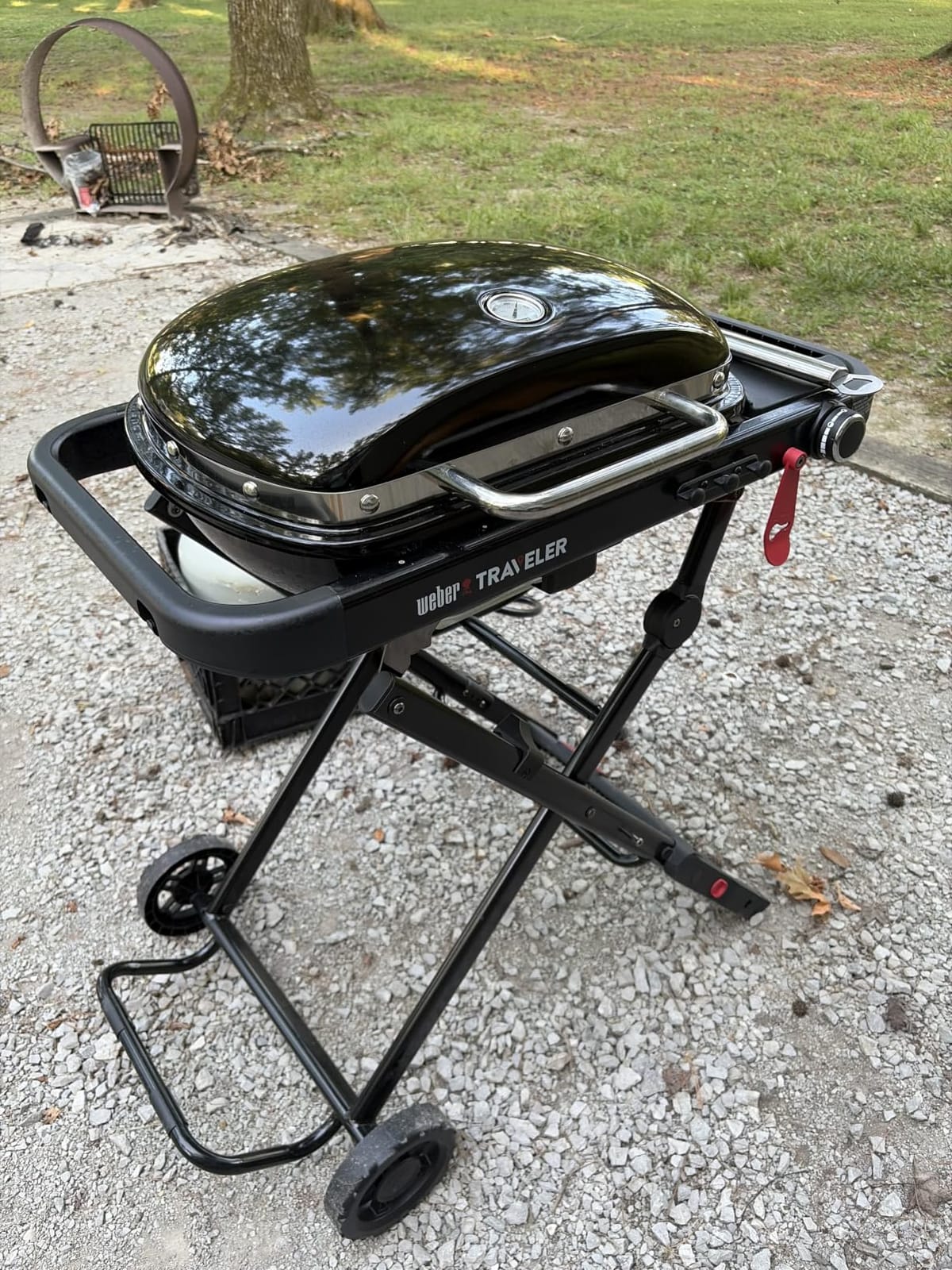 Weber Traveler Compact Portable Gas Grill for Outdoor Cooking, Propane | Folding Portable Grill with Wheels for Camping, Tailgating & Travel customer photo 2