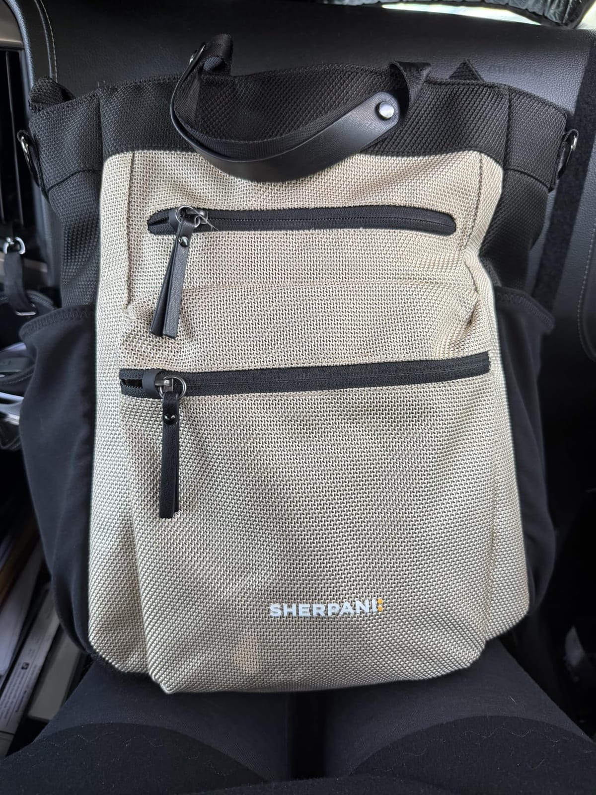 Sherpani Soleil, Anti Theft Convertible Backpack Tote (Straw) | 18L Travel Shoulder Bag, RFID Protection, Fits 13 Laptop customer photo 1
