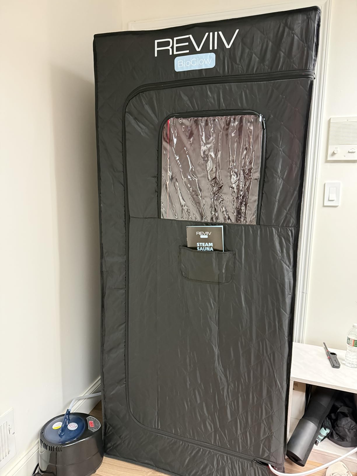 Portable Steam Sauna Box for Home, 1500W Full Body Personal Sauna Tent + Chair, Foldable, XL 71