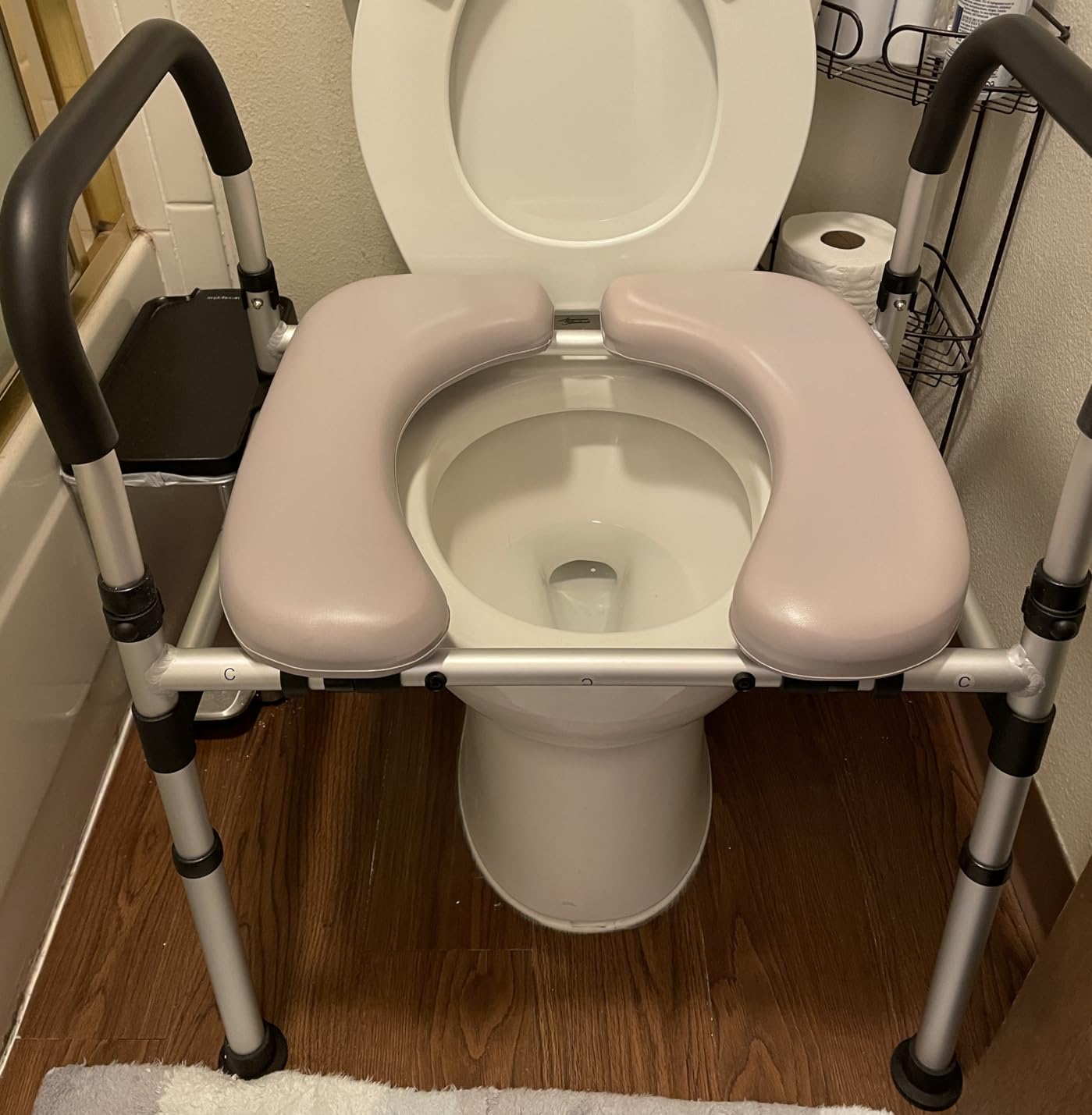 Toilet Seat Riser for Seniors, Raised Toilet Seat with Handles - FSA/HSA Eligible, Adjustable Height & Width, Supports 400 lbs customer photo 2