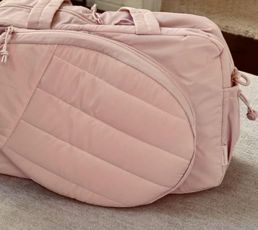 BAGSMART Tennis Gym Bag for Women, Quilted Pickleball 15.6