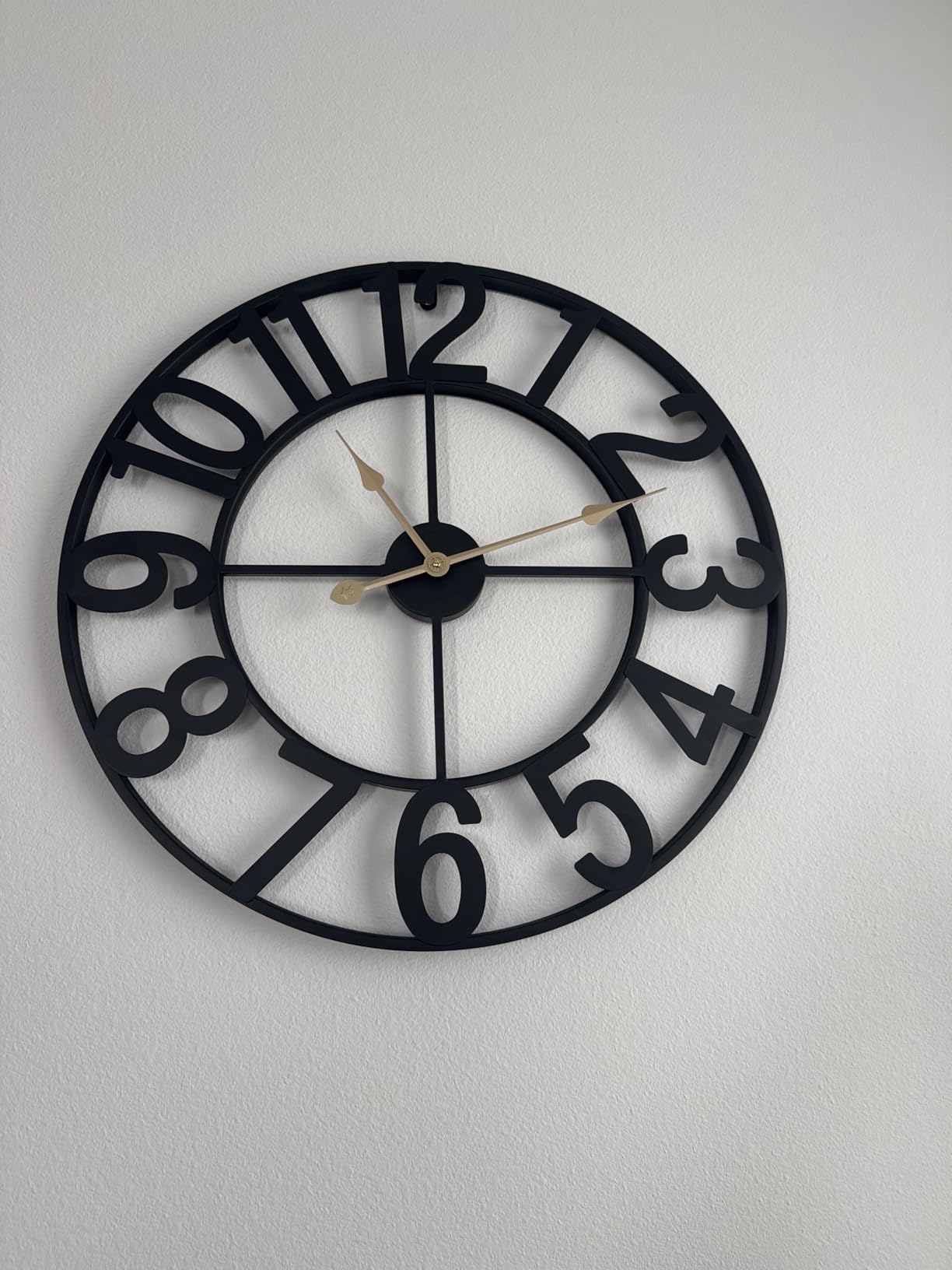 Vantic 32 Inch Large Wall Clock, Arabic Numeral Wood Oversized Wall Clock | Vintage Round Modern Metal Wall Clock for Living Room Decor, Bedroom & Kitchen, Silent/Non Ticking/Battery Operated customer photo 2