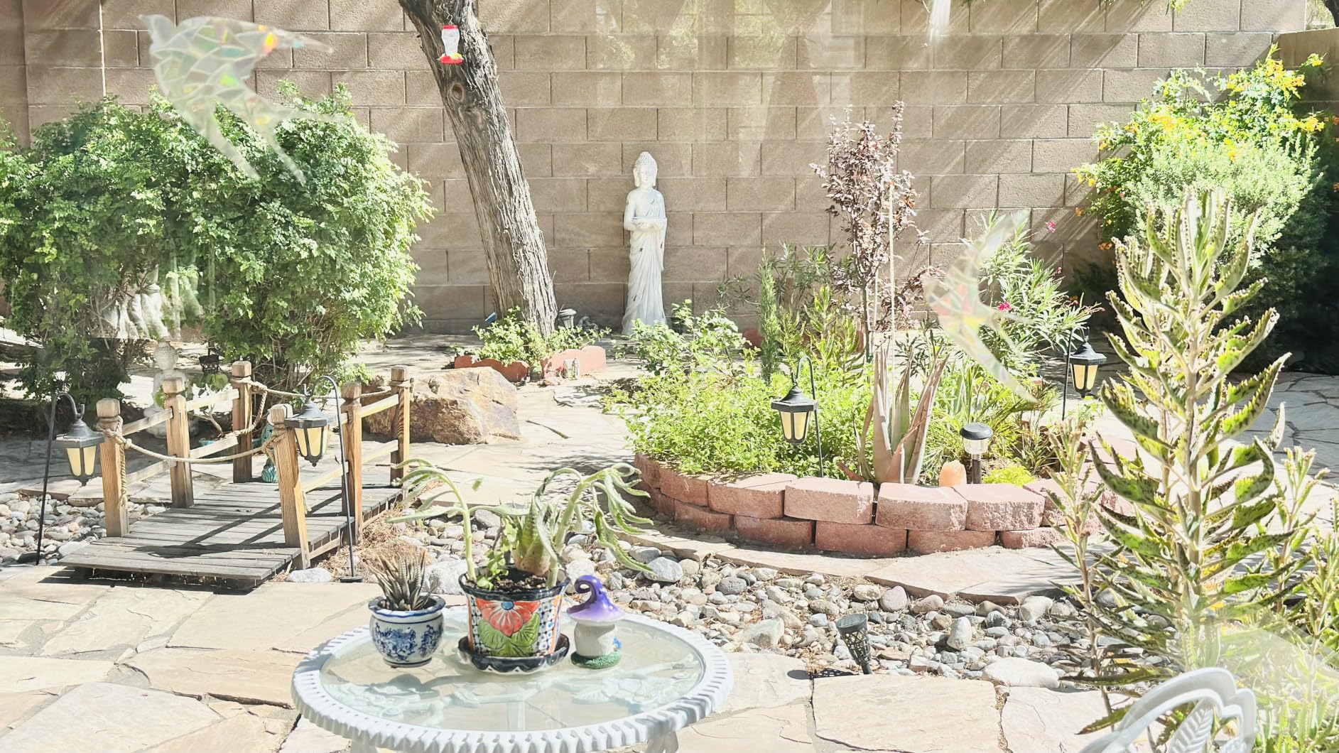 Extra-Large Buddha Statue Outdoor, 42 in Asian Decor with Birdfeeder | Zen Garden Sculpture for Indoor, Patio, Yard or Porch customer photo 1