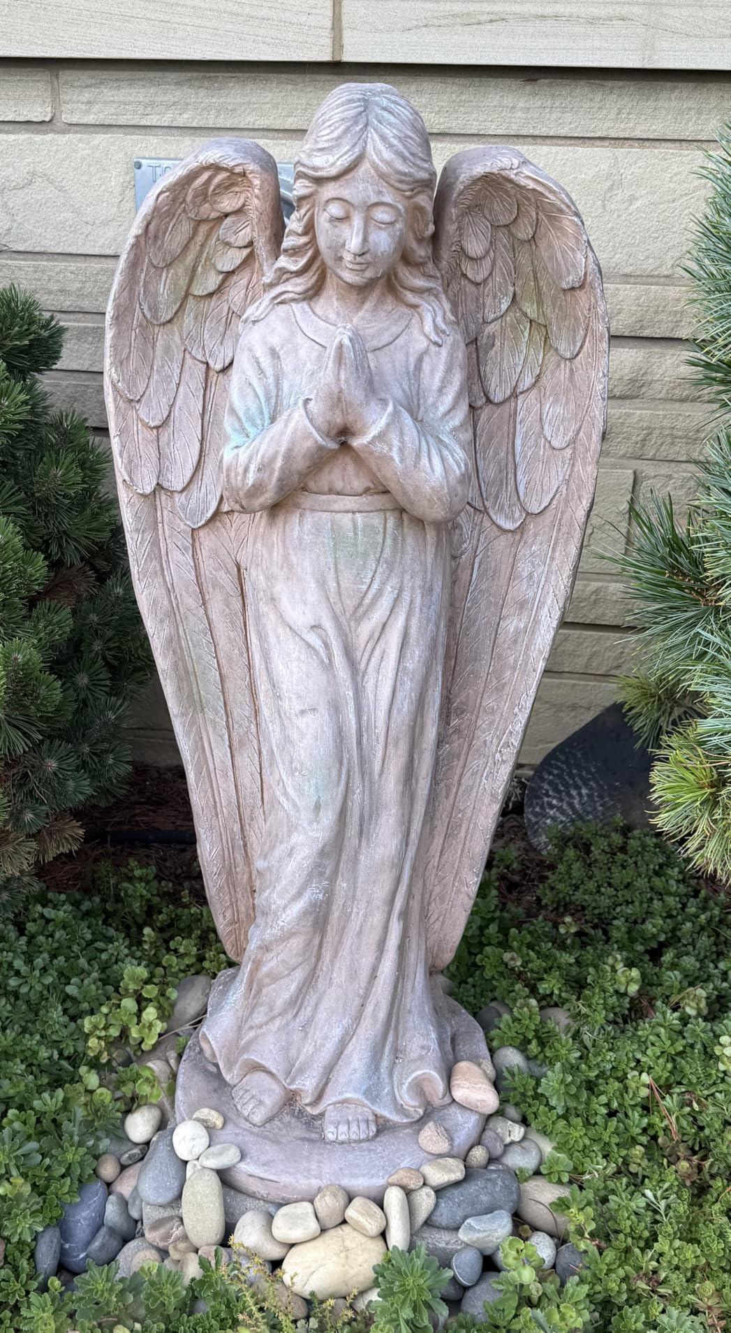 Extra-Large Buddha Statue Outdoor, 42 in Asian Decor with Birdfeeder | Zen Garden Sculpture for Indoor, Patio, Yard or Porch customer photo 2
