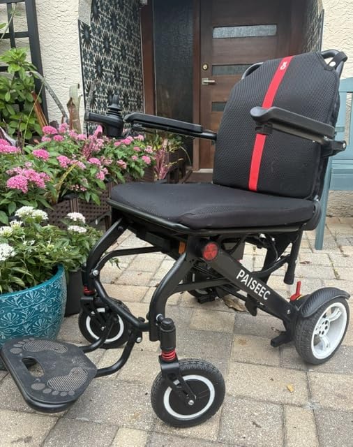 Paiseec Lightweight Electric Wheelchair Foldable, Only 32 lbs, Power Wheelchair for Adults/Seniors, Compact Electric Wheelchair for Travel, Airline Approved, Up to 11 Miles, Outdoor & Indoor customer photo 1