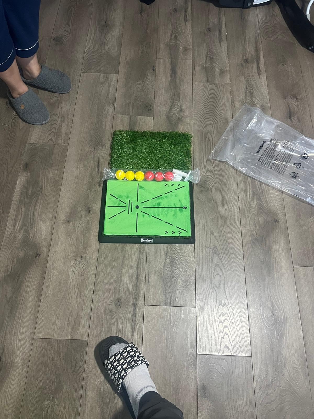 Fanshaw Premium Dual-Turf Golf Mat 5x4/6x4ft 40-50mm Thickened for Practice | Durable Golf Hitting Mat: Tee, Fairway & Rough Turf for Driving & Chipping, Indoor & Outdoor Backyard&Simulator Training customer photo 1