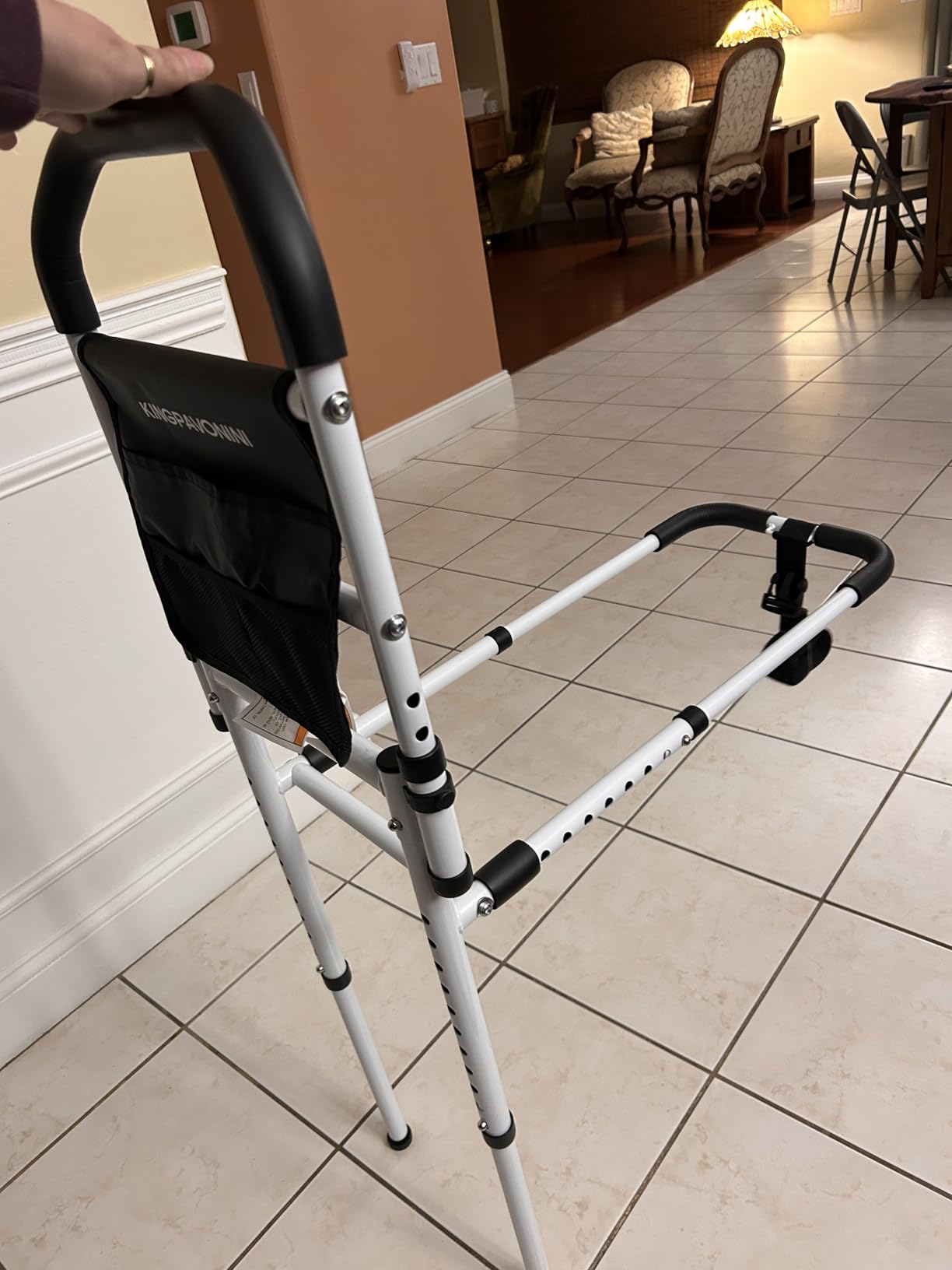 Bed Rails for Elderly Adults Safety, 400LB Support, Model GS04 | ASTM-Approved, Bed Cane for Post Surgery, Anti-Tip Adjustable Feet & 30 Degree Ergonomic Handle, Height/Width Adjustable, Tool-Free customer photo 1
