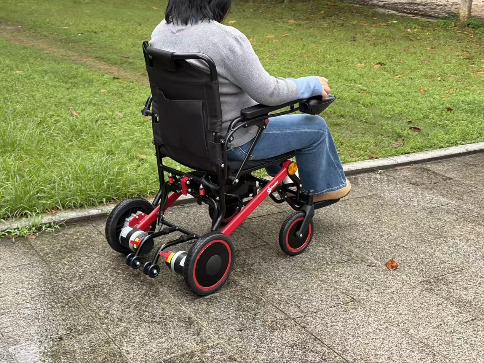 Aotedor Electric Wheelchair for Adults, 500W Motor All-Terrain Foldable Power Motorized Wheelchairs, Airline Approved Portable Travel Wheelchair with 15 Miles Long Range Lithium Battery customer photo 2