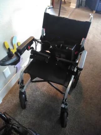 Electric Wheelchairs for Adults Seniors, Foldable Lightweight Power motorized Wheelchair 330Lbs Capacity, 15 Miles Range Motorized Wheelchair 500W Motors with Lithium Battery, Airline Approved, Orange customer photo 1