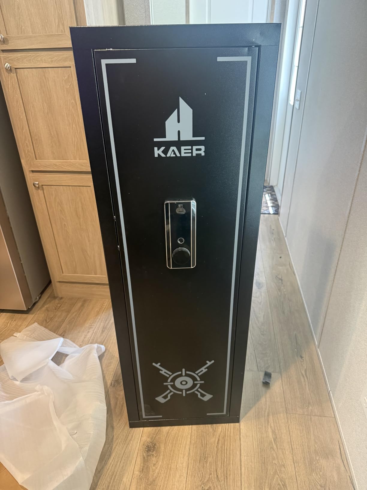 KAER Biometric Gun Safe Rifle, Gun Safes for Rifles and Pistols Holds 14-15 Firearms with Adjustable Racks & Pistol Storage, Fingerprint Keypad Lock Gun Cabinet for Home & Hunting customer photo 2