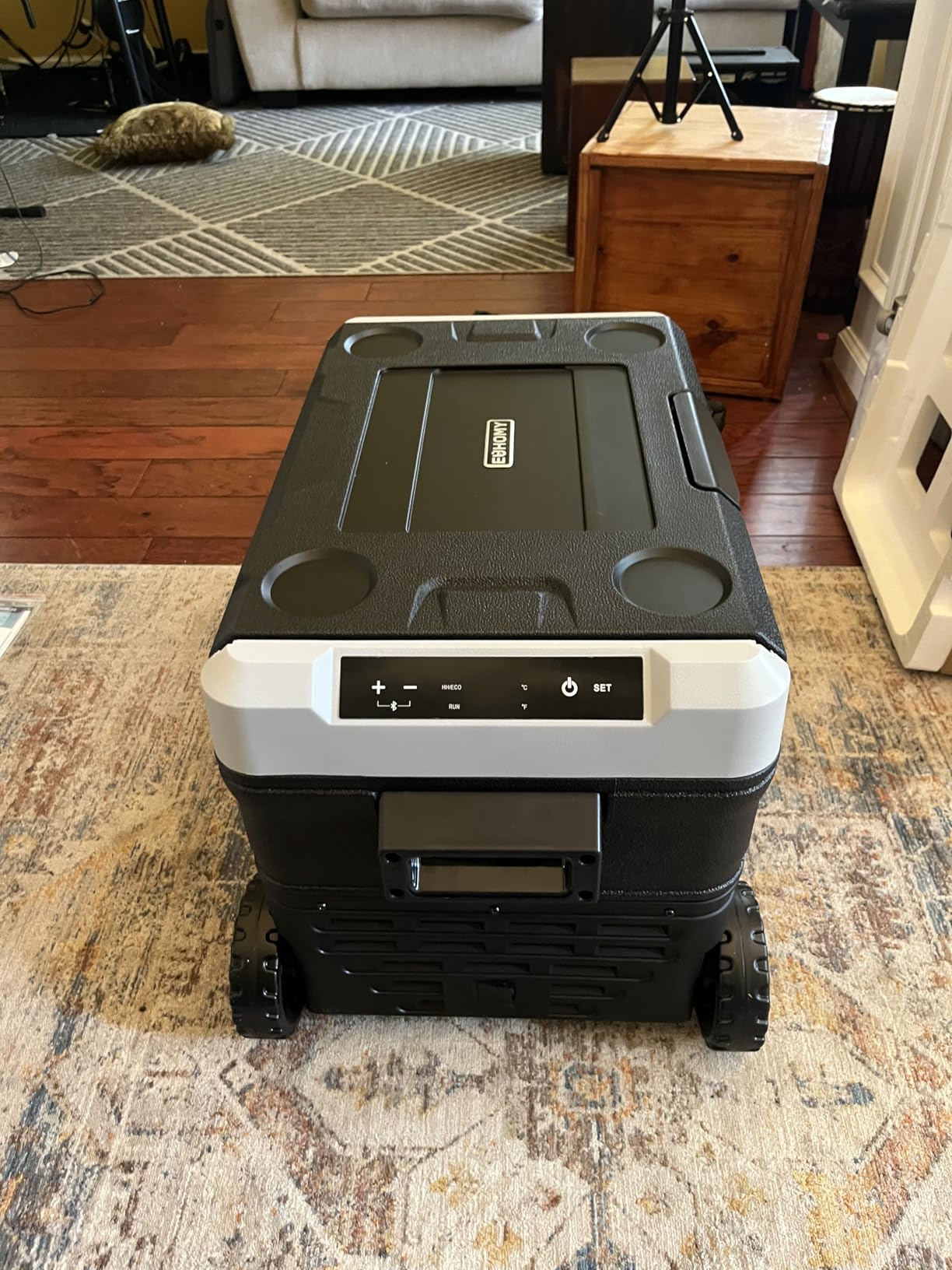 EUHOMY 53QT 12 Volt Refrigerator, -4℉~68℉ Portable Freezer for Car | No Ice Needed, 12V&100-240V, Wheels&Basket Fast Cooling, ECO/MAX Modes, 3-Level Battery Protection, Home&Outdoor Use, Low Noise customer photo 1