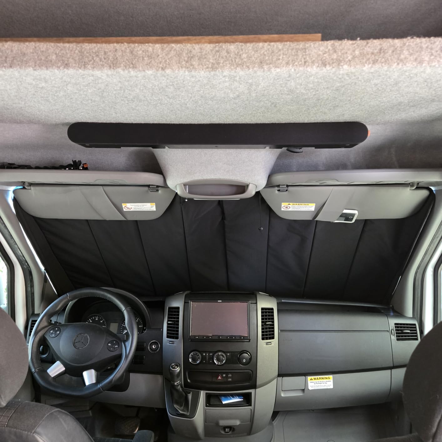 MELIPRON Magnetic Van Window Covers Fit for Mercedes Benz Sprinter NCV3 | 2007-2018, Blackout Privacy & Thermal Insulation Side Shades for Van Life & Camping, Custom Fit, Easy Install, Gray (Pair) customer photo 1