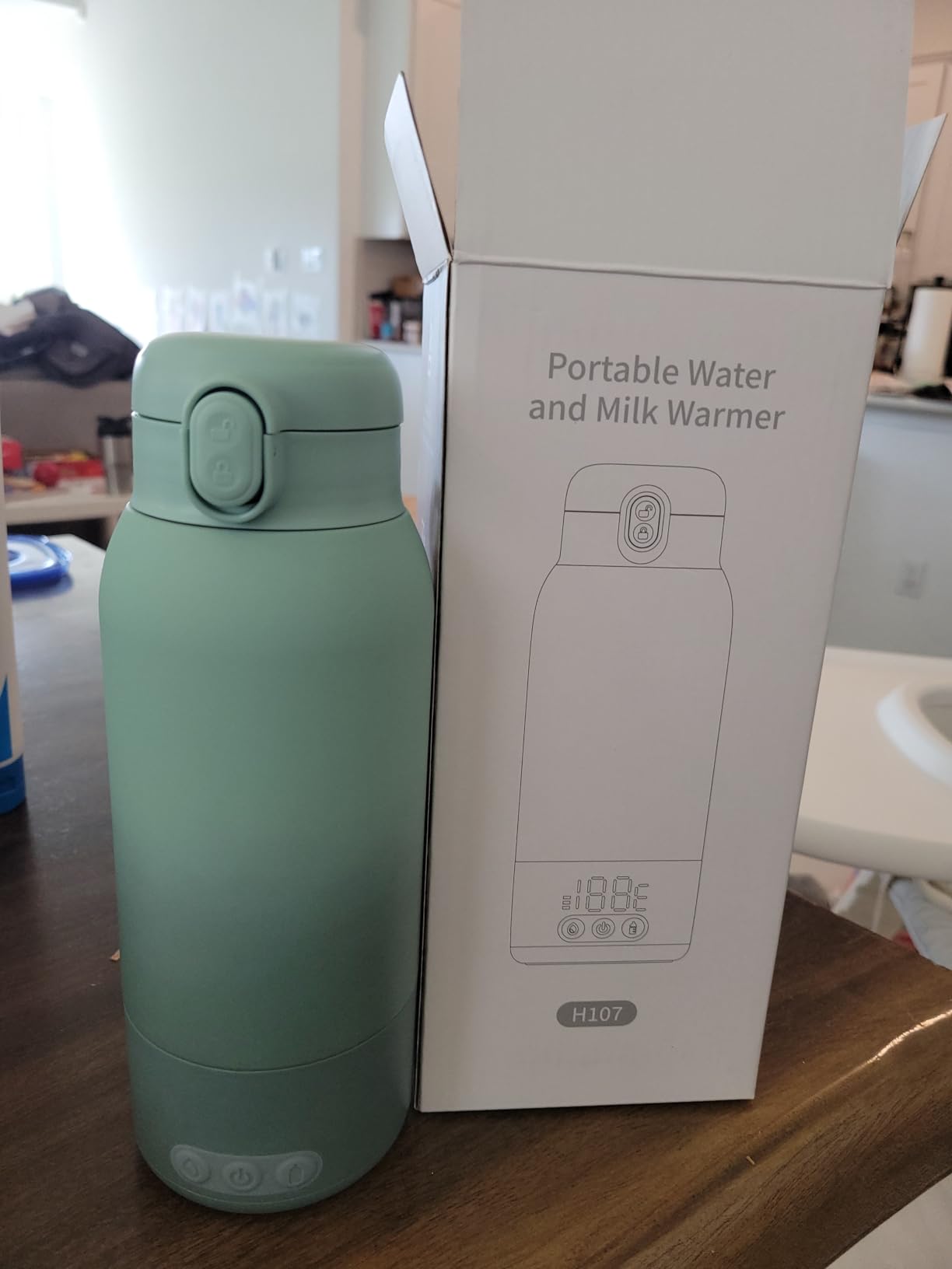 Portable Bottle Warmer for Travel, Baby Milk Warmer with Fast Heating & Long Battery Life, 17 Ounces Large Capacity Bottle Warmer with Long-Lasting Keep Warm Function, Green customer photo 2