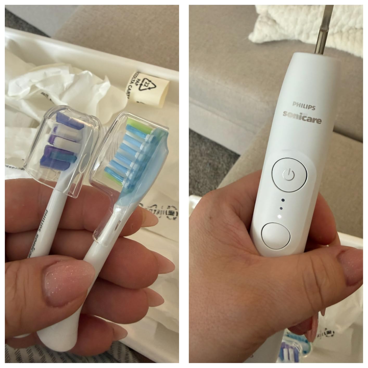 Philips Sonicare 6500 Rechargeable Electric Toothbrush, 2 Brush Head, White | 1000% More Plaque Removal, Visual Pressure Sensor, 9 Brush Settings, 21-Day Battery, App Connected, Travel Case, HX7410/10 customer photo 1