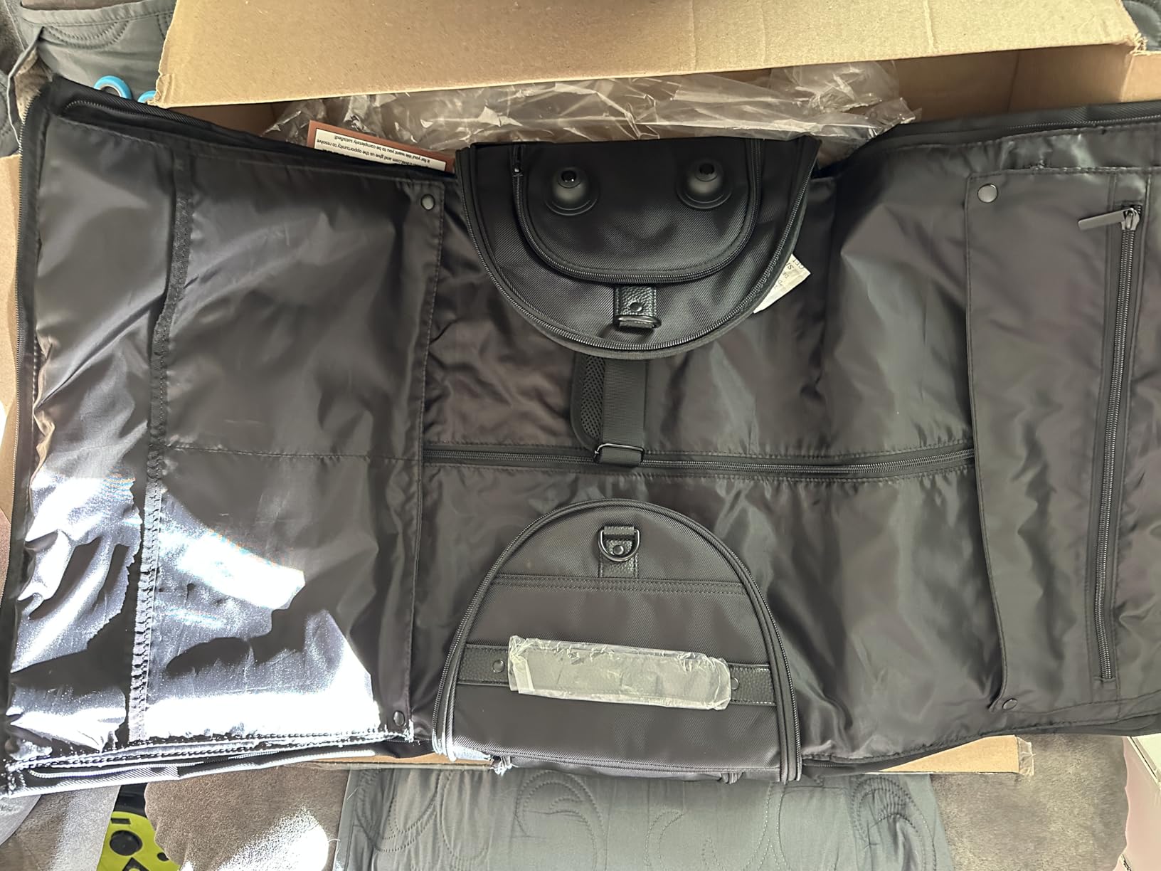 Rolling Garment Bag with Wheels, Carry On Garment Duffle Bag for Travel, Convertible Wheeled Suit Bag customer photo 1