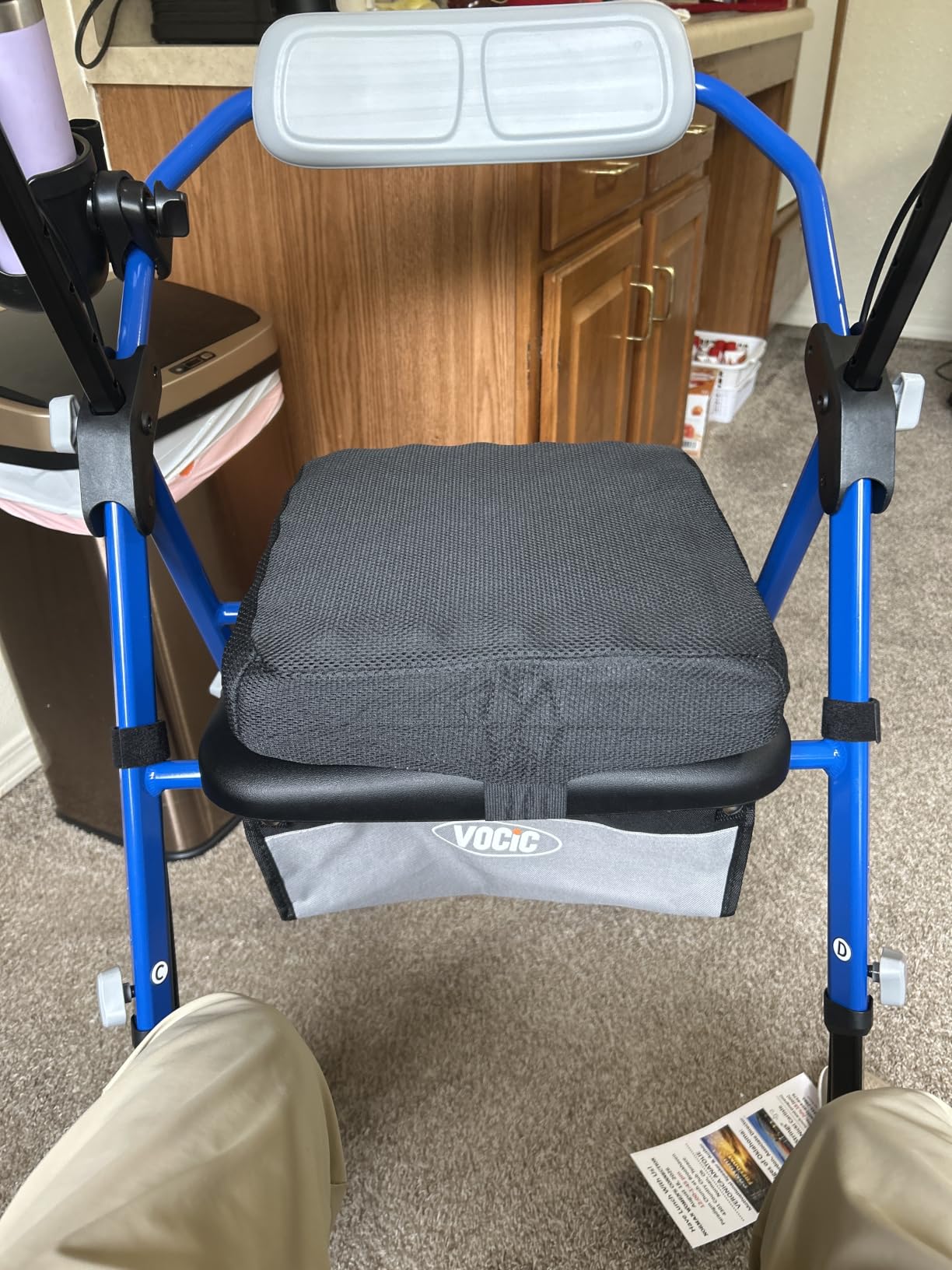 VOCIC Walkers for Seniors, Z11 Rollator Walker with Seat, Max 380 lbs, Avant Walkers with Ergo Seat & Backrest, Foldable Rollator Adjustable Height, All Terrain Walker, Lightweight customer photo 2