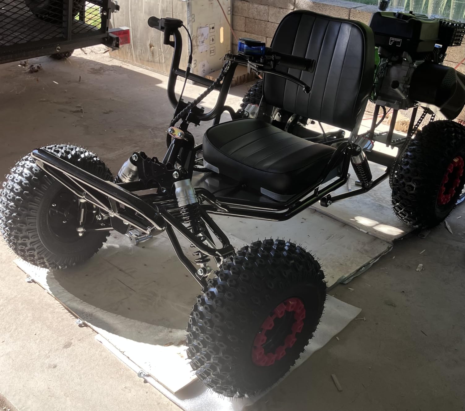 Electric Go Kart, 2000W Motor Go Kart for Adults & Kids with Premium Steel Tubular Frame, 3 Speed Off-Road Kart with 8'' Off-Road Tires, Hydraulic/Rear Disc Brake, 30MPH (53''Lx36''Wx30''H) customer photo 1