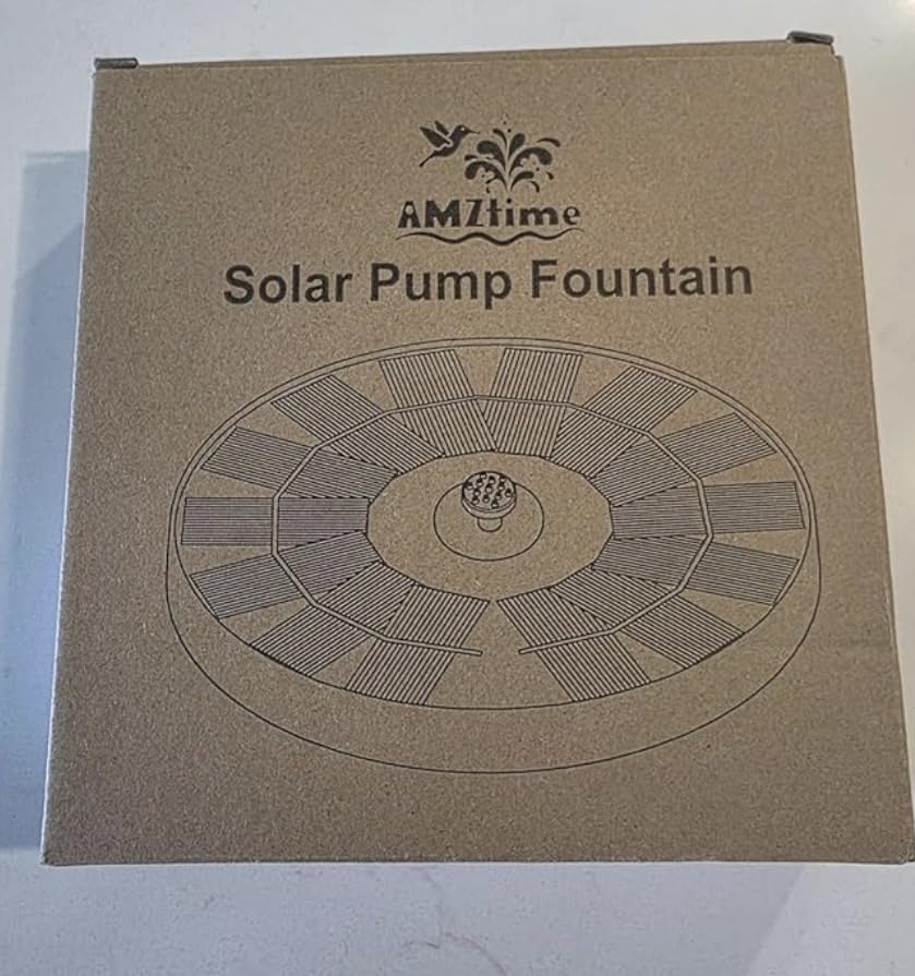 AMZtime 2.5W Solar Bird Bath Fountains with 6 Nozzles & 4 Tube Supports | Solar Water Fountain Pump 6.7 Inch Fountain Pump for Garden, Pond, Pool, Fish Tank Aquarium Outdoor Use customer photo 1