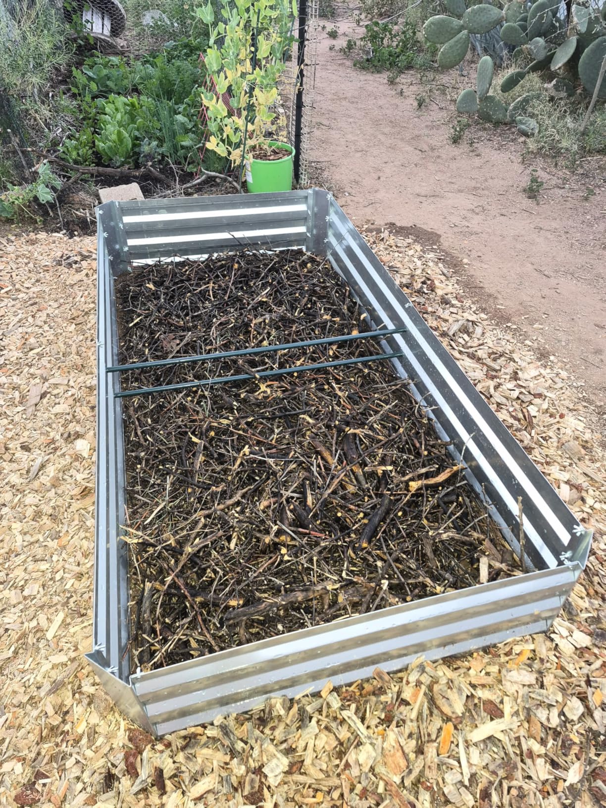 Raised Garden Bed with Self-Watering System, 6x3x2 ft Elevated Planter Boxes Outdoor with PE Cover, Galvanized Raised Beds for Gardening,Vegetables,Flowers, Backyard, Patio customer photo 2