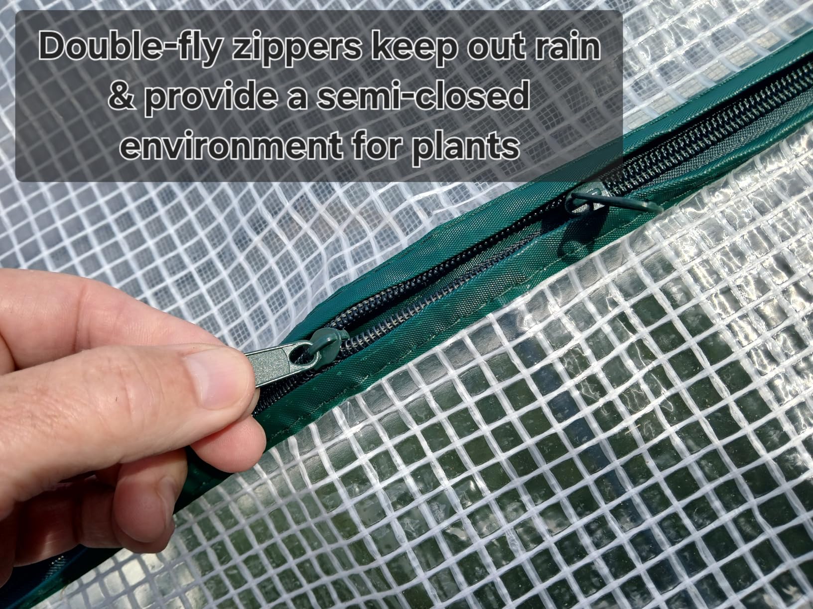 Miory Raised Garden Bed with PE Cover, 6x3x1 FT Galvanized Planter Box Outdoor with Greenhouse Cover, 2 Large Zippered Screen Windows for Vegetables, Flowers, Includes Labels & Gloves customer photo 1
