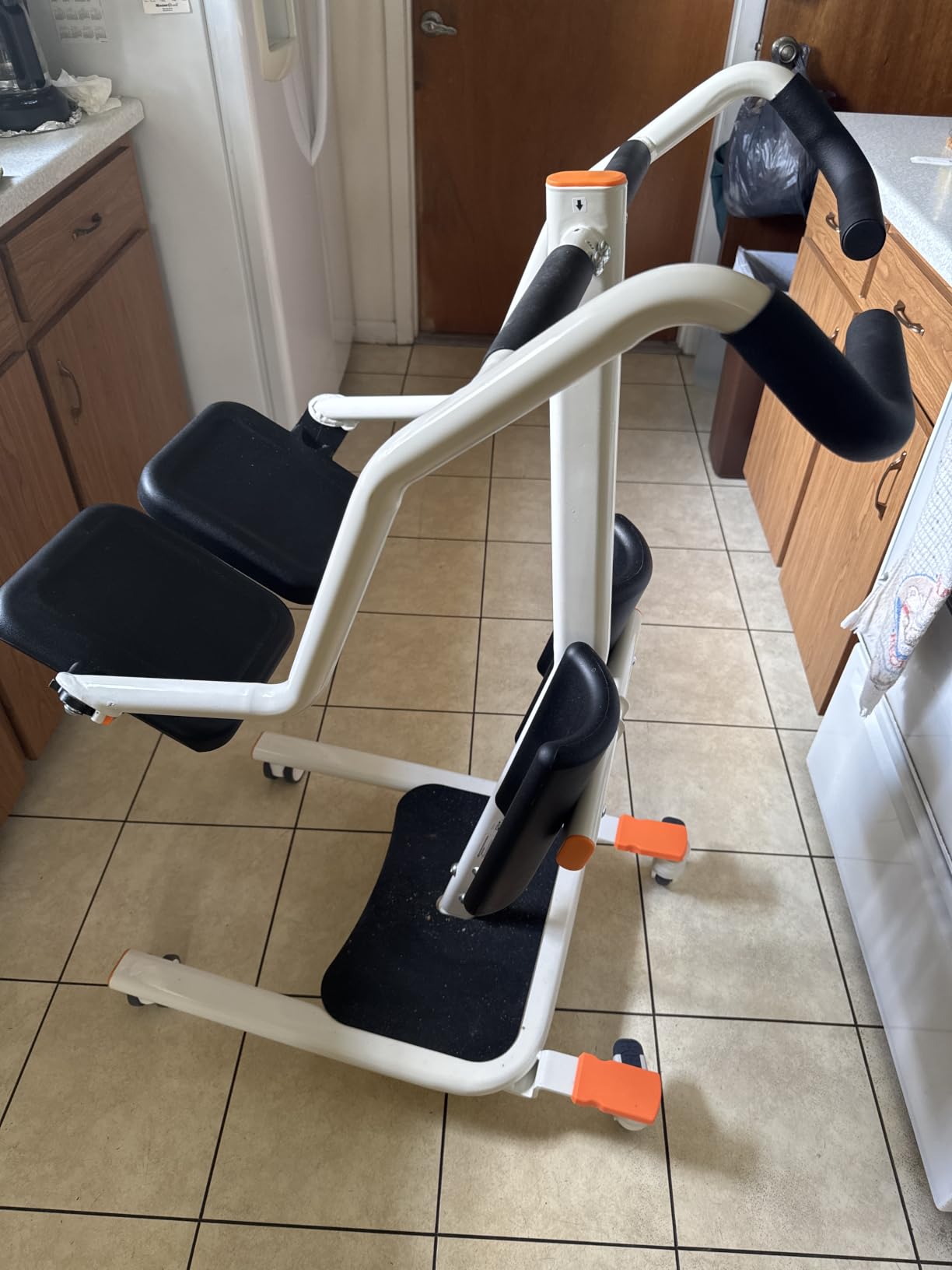 VOCIC Sit to Stand Assist Lift for Seniors, Active Standing Trainer with Split Seat, Upgraded All-Terrain Wheels for Carpet & Narrow Spaces, Widened Base for Easy Toilet Access, AY13 customer photo 1
