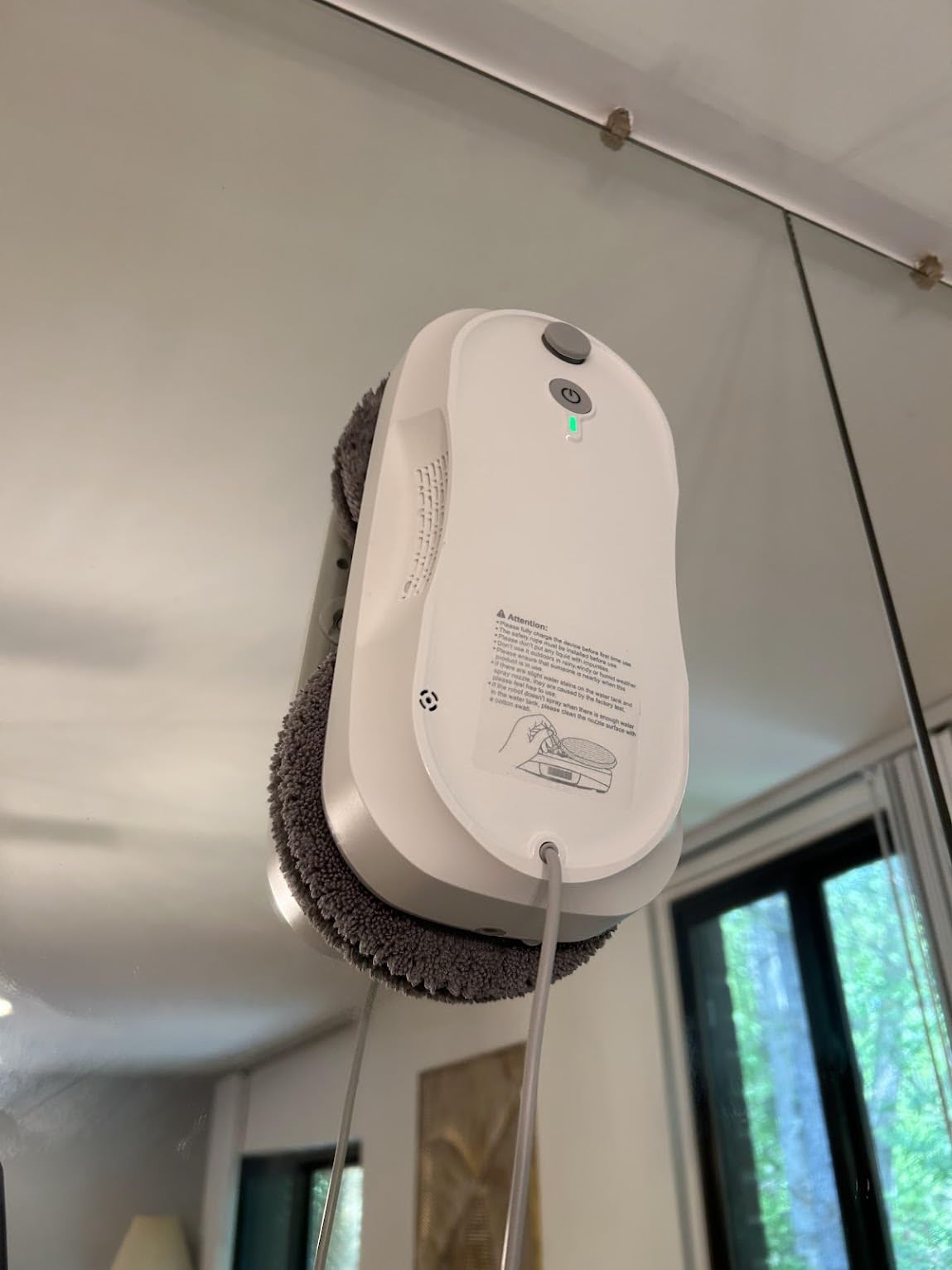 2026 Updated Window Cleaning Robot - Enhanced Battery, Max 6400Pa, Path Planning, Anti-Slipping, Edge Detection, Window Cleaner Robot for High-Rise Windows (2 pairs of nozzles, 10 cloths) (White) customer photo 2