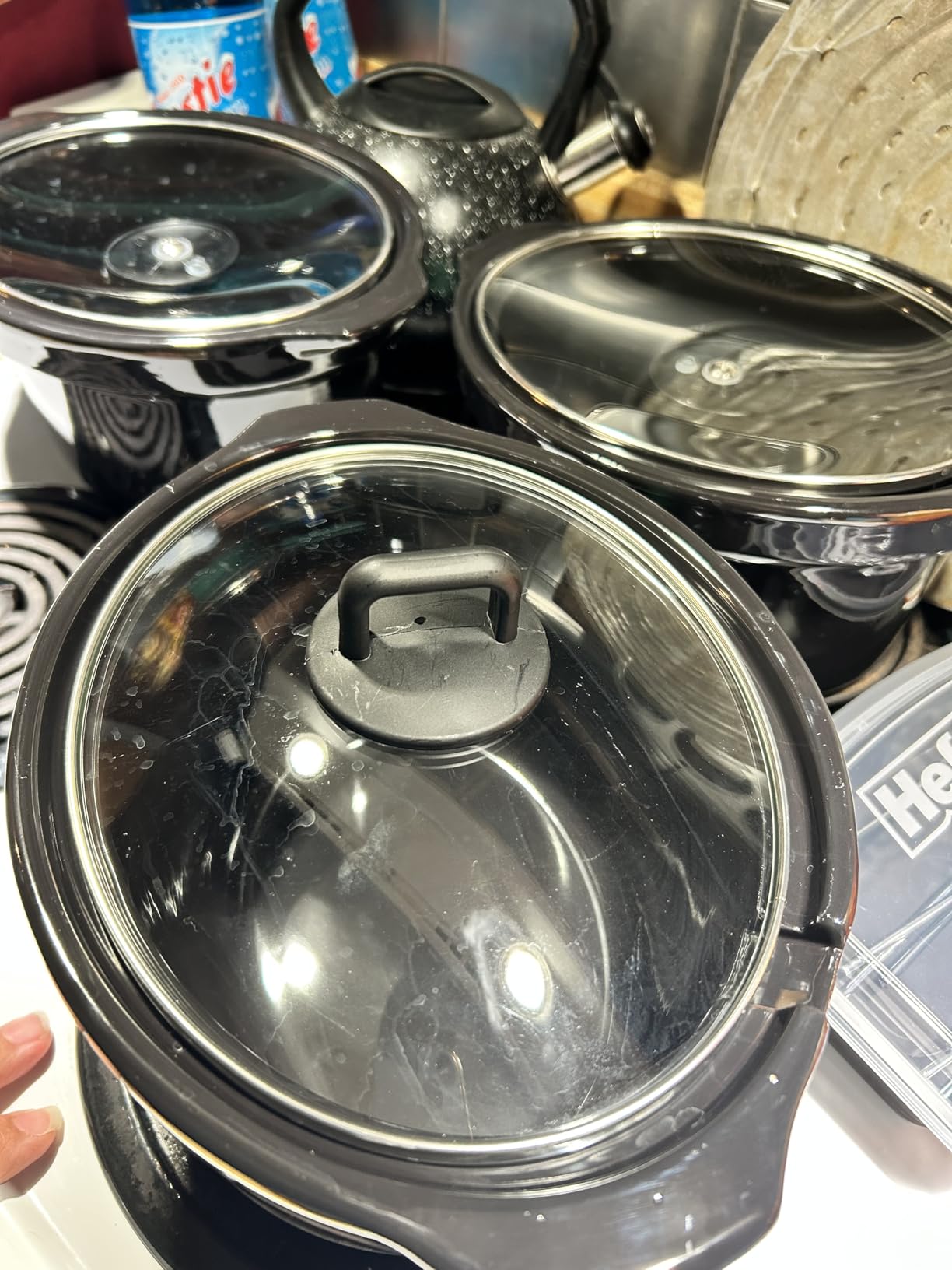 Chefman Triple Slow Cooker & Food Warmer, Three Crock Slowcooker with 2.5 Qt. Ceramic Crocks, 7.5-Quart Total Capacity, PFAS-Free, Three Temperature Settings, Dishwasher-Safe Parts - Stainless Steel customer photo 1