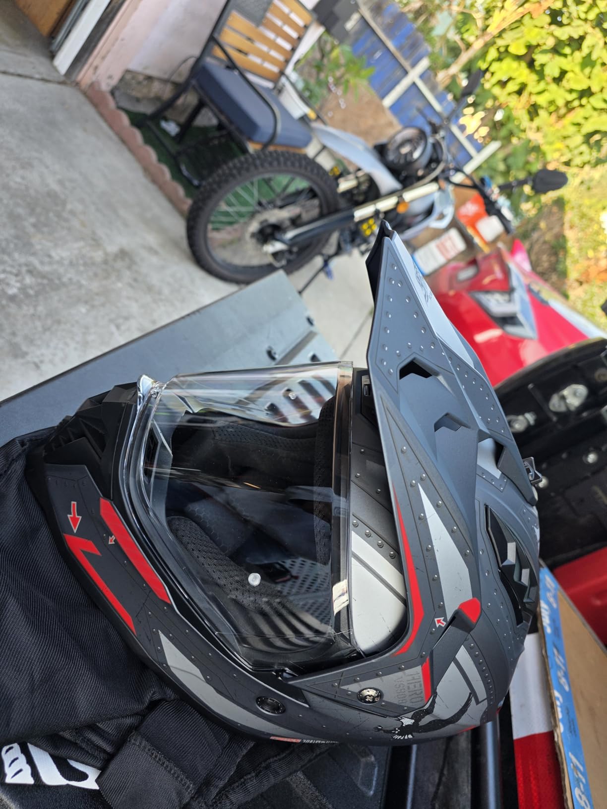 VCOROS Adults Adventure Motorcycle Helmet VS-908 Full Face DOT Approved | For ATV, dirt bike and off-road riding, clear and black visors, ABS shell and EPS, washable liner and quick release buckle customer photo 1