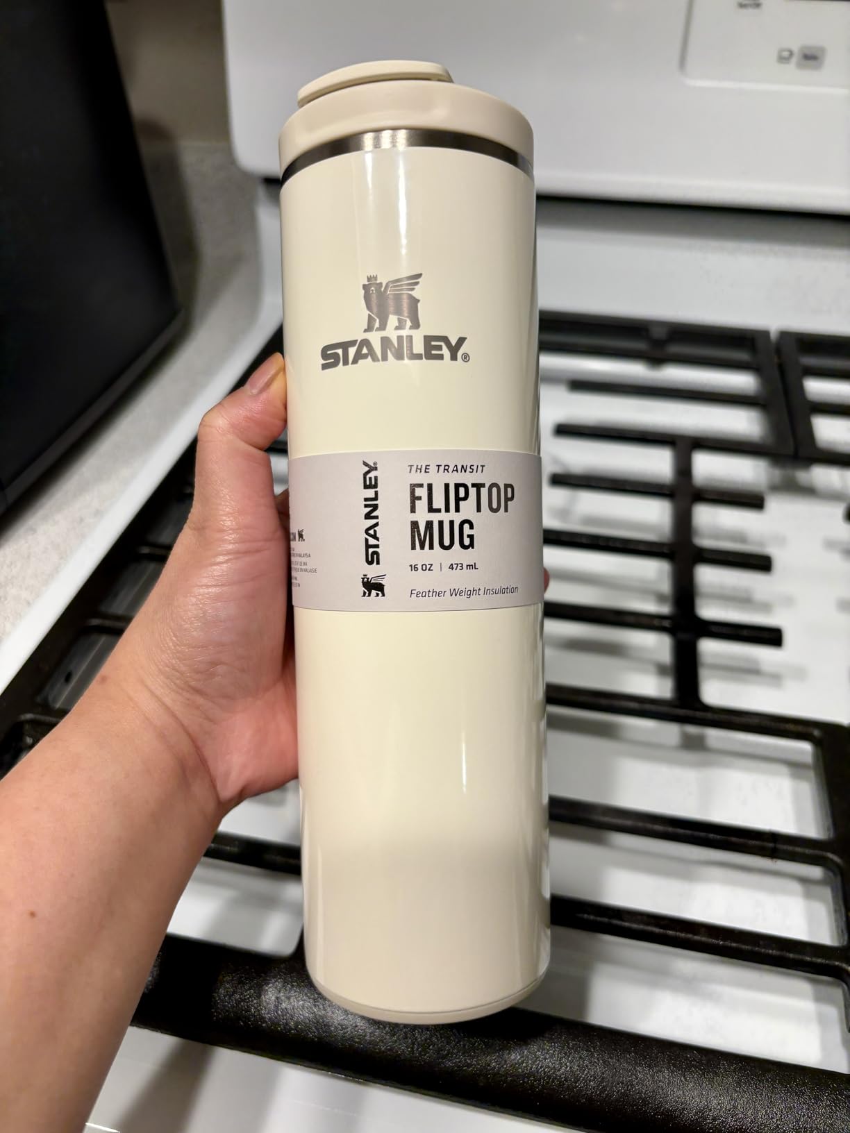 STANLEY Transit FlipTop Mug | Leakproof Coffee Travel Cup | Vacuum Insulated Stainless Steel | Stays Hot or Cold for Hours | BPA-Free | 16 oz | Ash customer photo 1