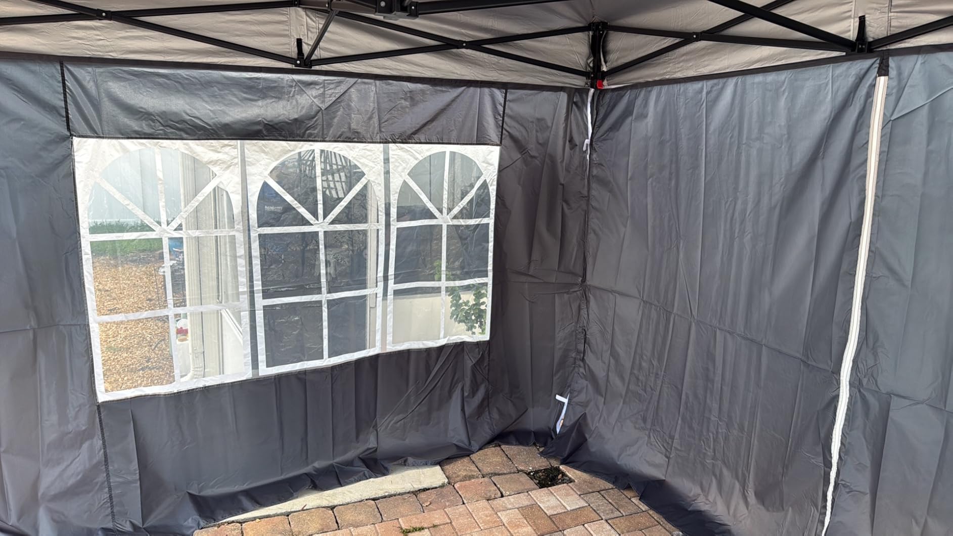 Aoxun 10x20 Pop Up Canopy Tent with 6 Sidewalls, Party Tent, White customer photo 2