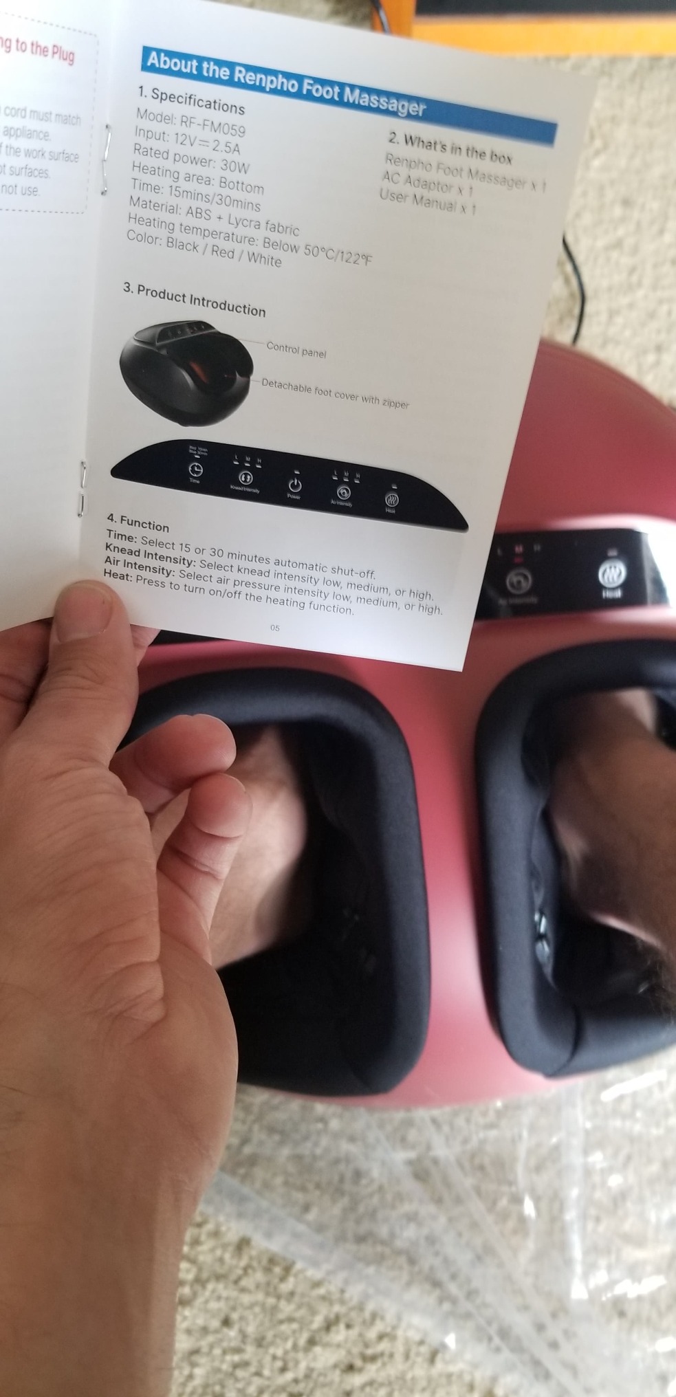 RENPHO At-Home Shiatsu Foot Massager with Heat, Auto-Adaptive Foot Size Fit | 3 Modes Full-Foot Kneading & Compression Massage, Foot Care Birthday Gifts for Women Wife, FSA Eligible HSA, Size up to 13 customer photo 2