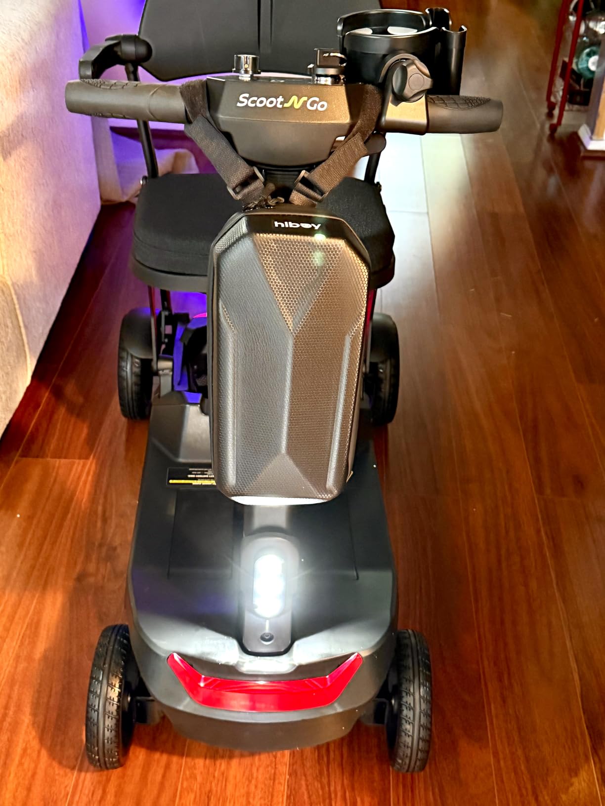 SCOOTNGO Mobility Scooters for Seniors, 4 Wheel Foldable Lightweight Airline Approved Mobility Scooter for Adults, Dual Batteries, Portable, No Assembly Needed (Silver Grey, Standard) customer photo 1