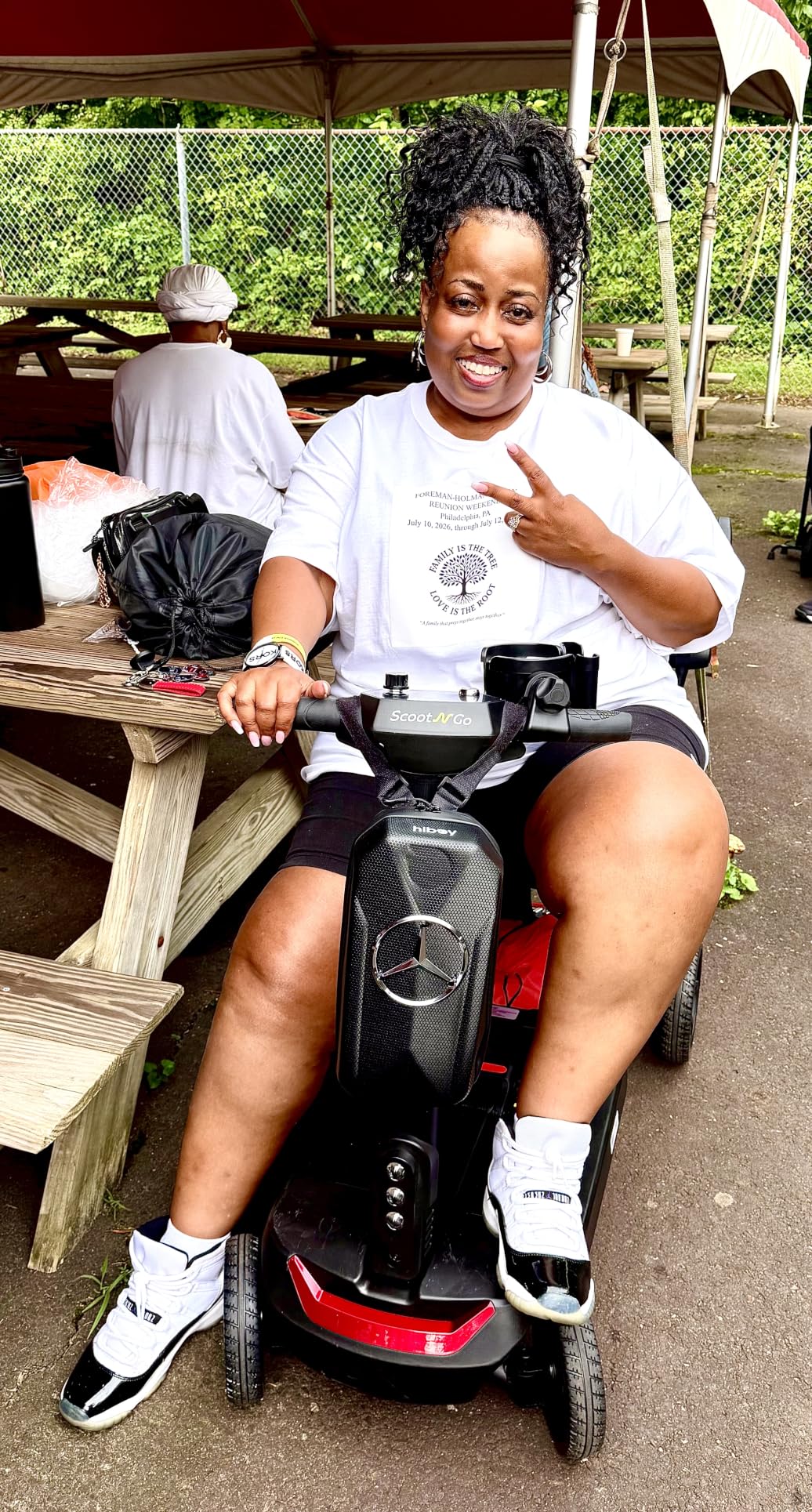 SCOOTNGO Mobility Scooters for Seniors, 4 Wheel Foldable Lightweight Airline Approved Mobility Scooter for Adults, Dual Batteries, Portable, No Assembly Needed (Silver Grey, Standard) customer photo 2