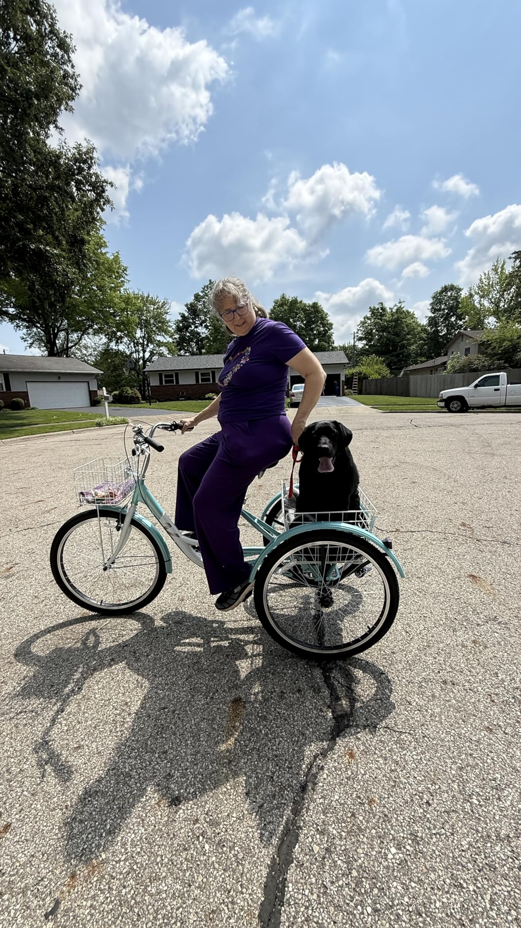 VIRIBUS Adult Tricycles for Women Men Seniors, 24/26 Inch 3 Wheel Bike, 1 Speed Cruiser Trike with Large Basket for Shopping, Picnic, Outdoor customer photo 1