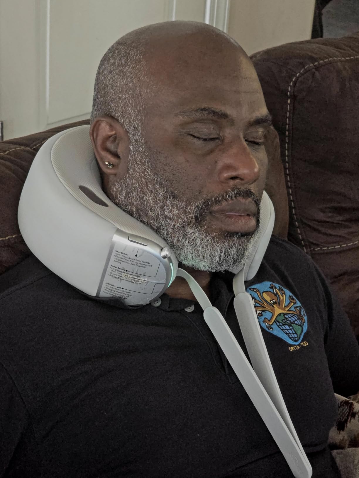 Bluvol Nest 10 Ultra Cordless Heated Neck Massager, 360 Spatial Audio, Immersive Cordless Massager Pillow, Therapist-Style Deep Tissue Pain Relief customer photo 2